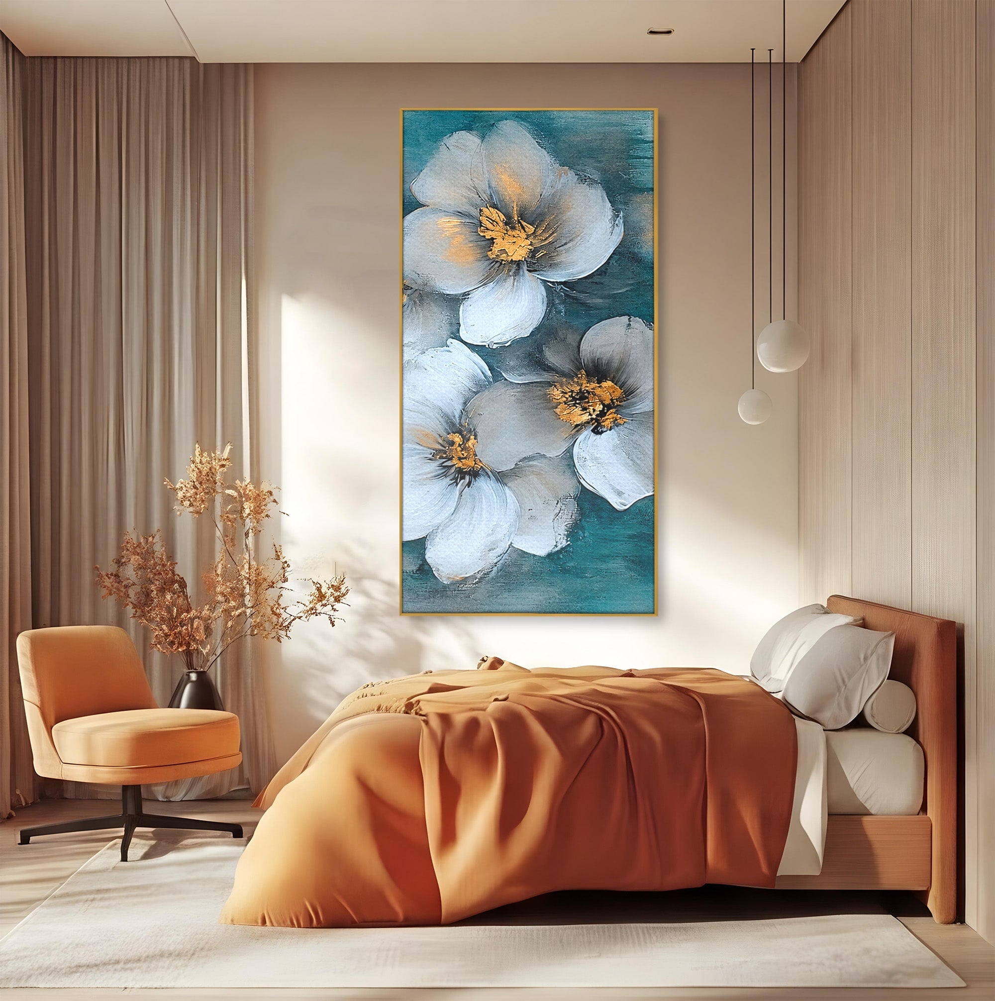 Tablou Canvas Premium LuxCanva® A1851, Petale de Lumină, Flori, Abstract, Natura, Living, Dormitor, Culori Vibrante
