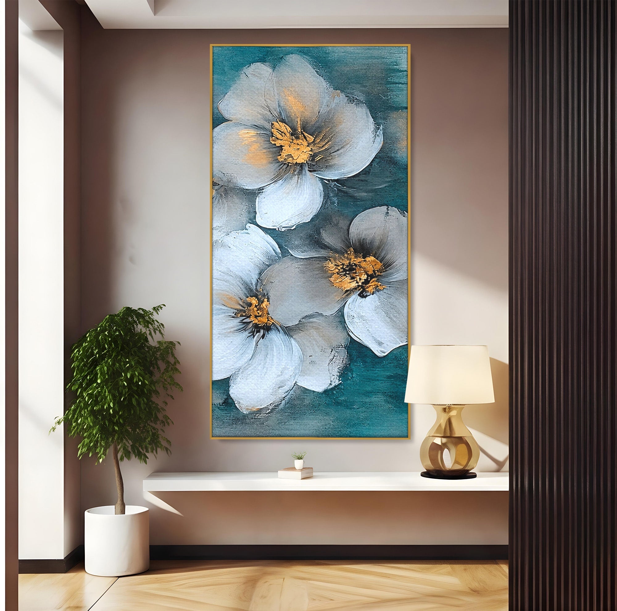 Tablou Canvas Premium LuxCanva® A1851, Petale de Lumină, Flori, Abstract, Natura, Living, Dormitor, Culori Vibrante