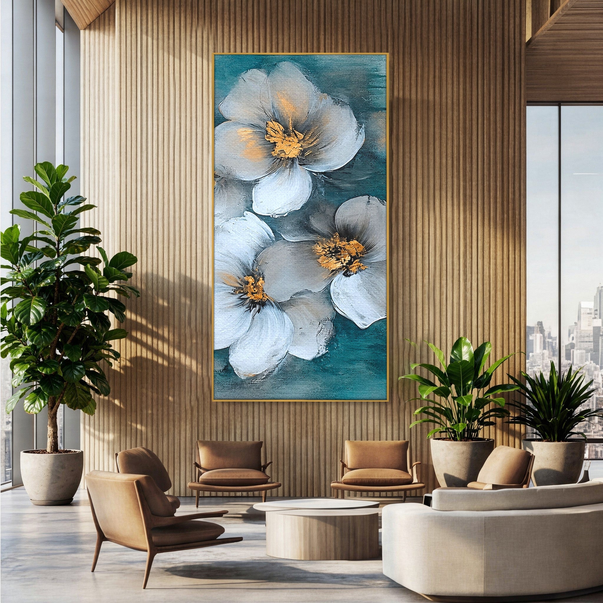 Tablou Canvas Premium LuxCanva® A1851, Petale de Lumină, Flori, Abstract, Natura, Living, Dormitor, Culori Vibrante