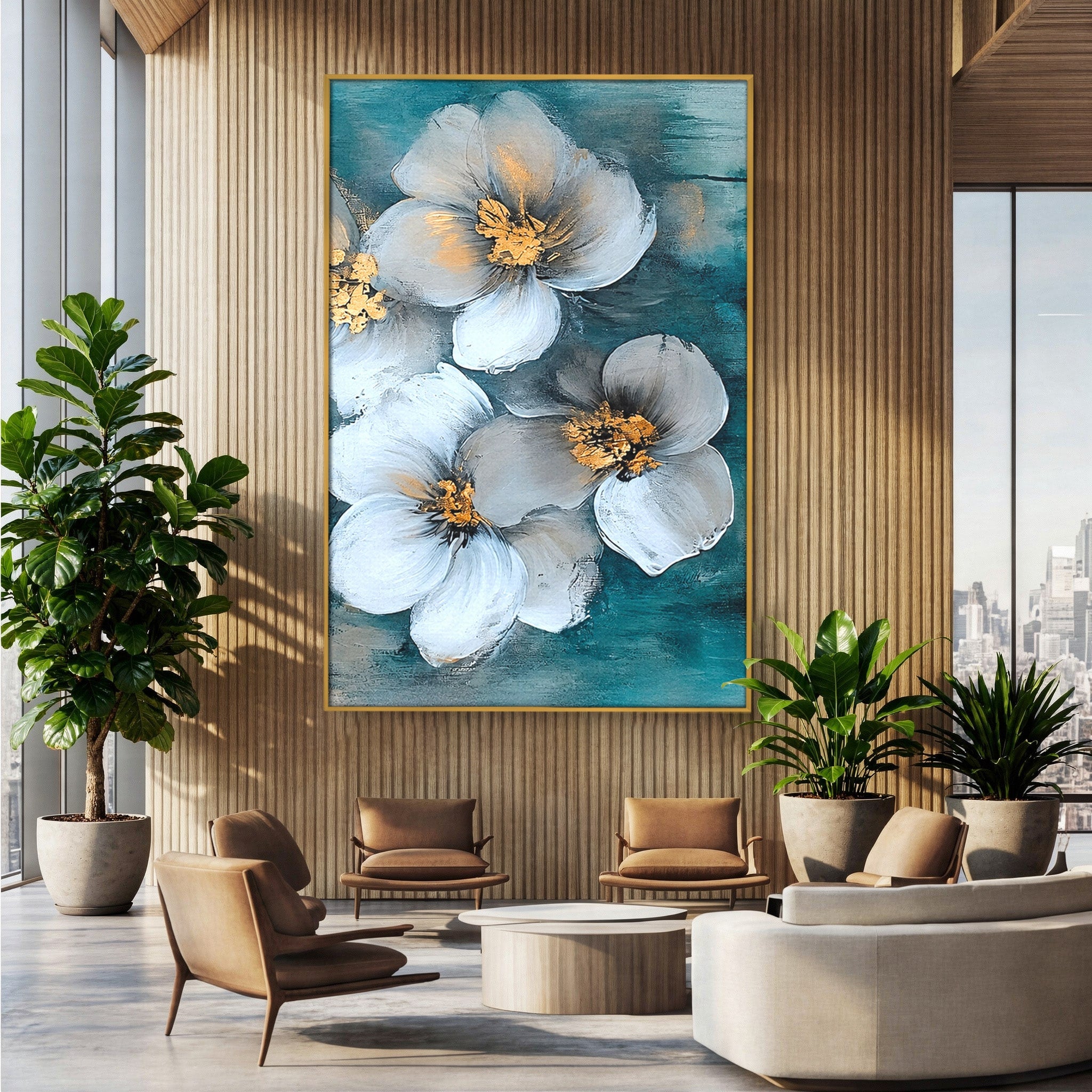 Tablou Canvas Premium LuxCanva® A1851, Petale de Lumină, Flori, Abstract, Natura, Living, Dormitor, Culori Vibrante