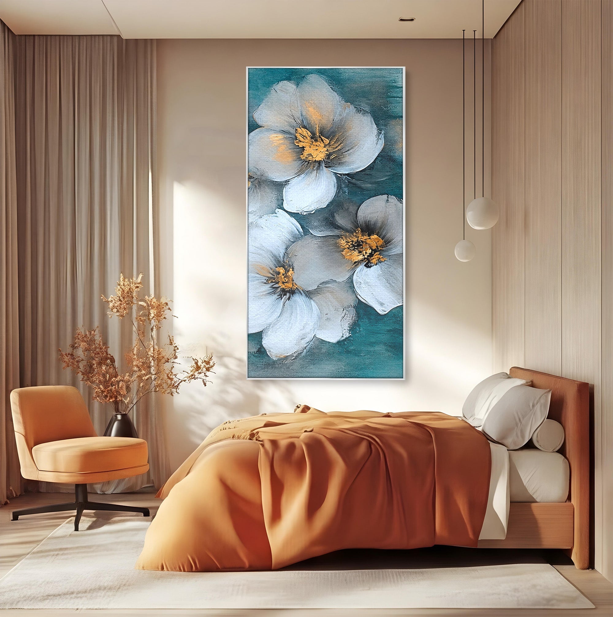 Tablou Canvas Premium LuxCanva® A1851, Petale de Lumină, Flori, Abstract, Natura, Living, Dormitor, Culori Vibrante
