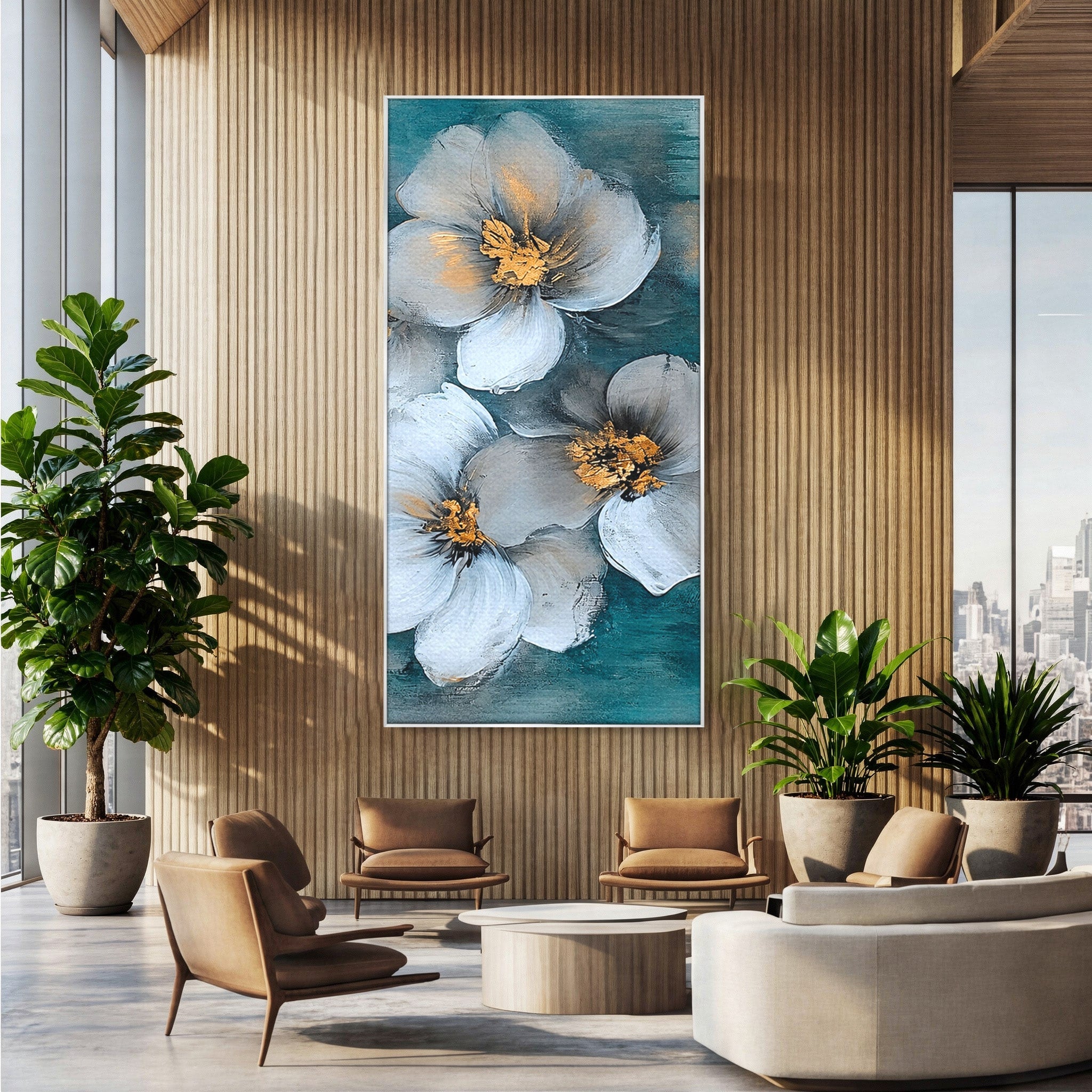 Tablou Canvas Premium LuxCanva® A1851, Petale de Lumină, Flori, Abstract, Natura, Living, Dormitor, Culori Vibrante
