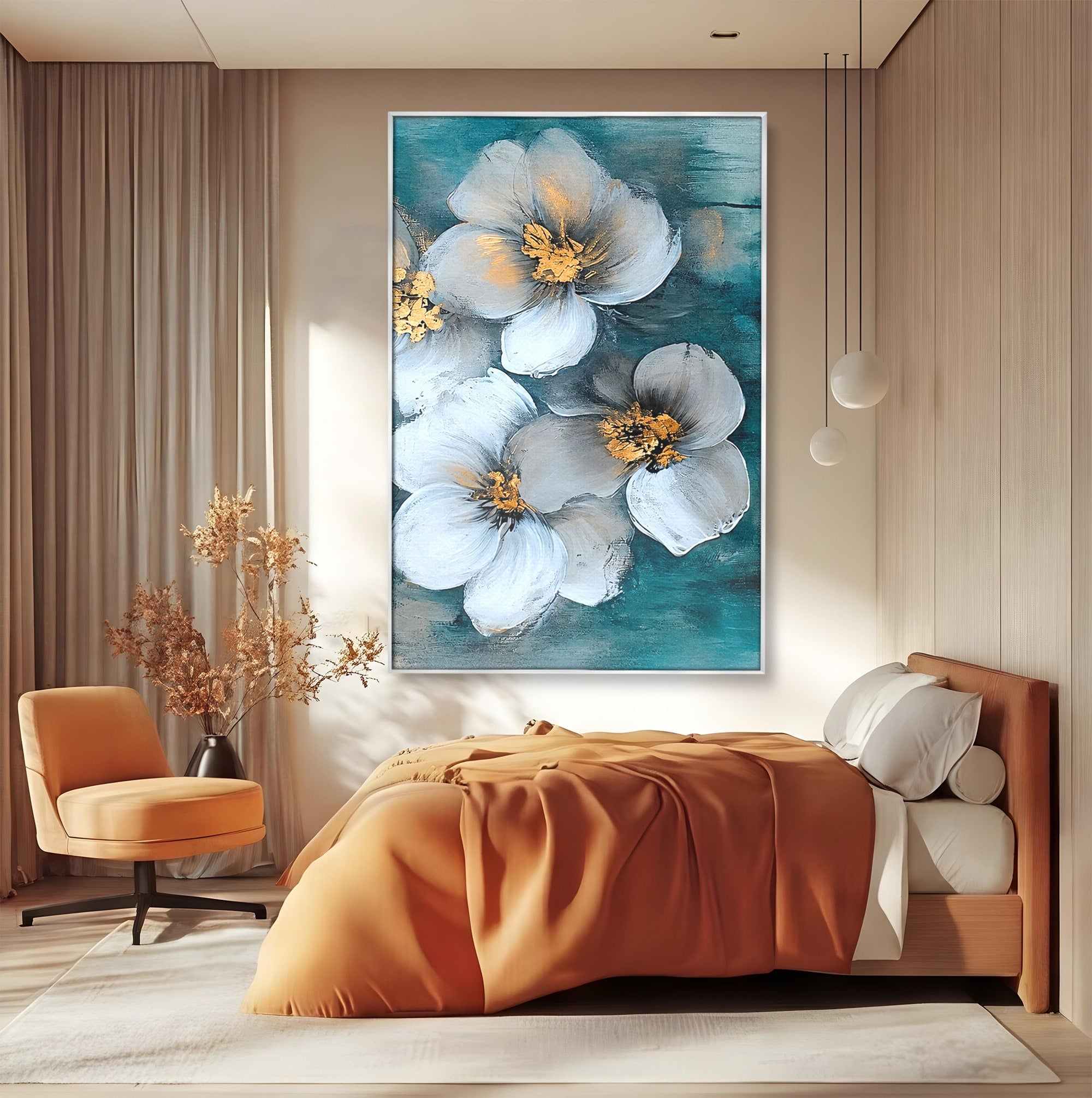 Tablou Canvas Premium LuxCanva® A1851, Petale de Lumină, Flori, Abstract, Natura, Living, Dormitor, Culori Vibrante
