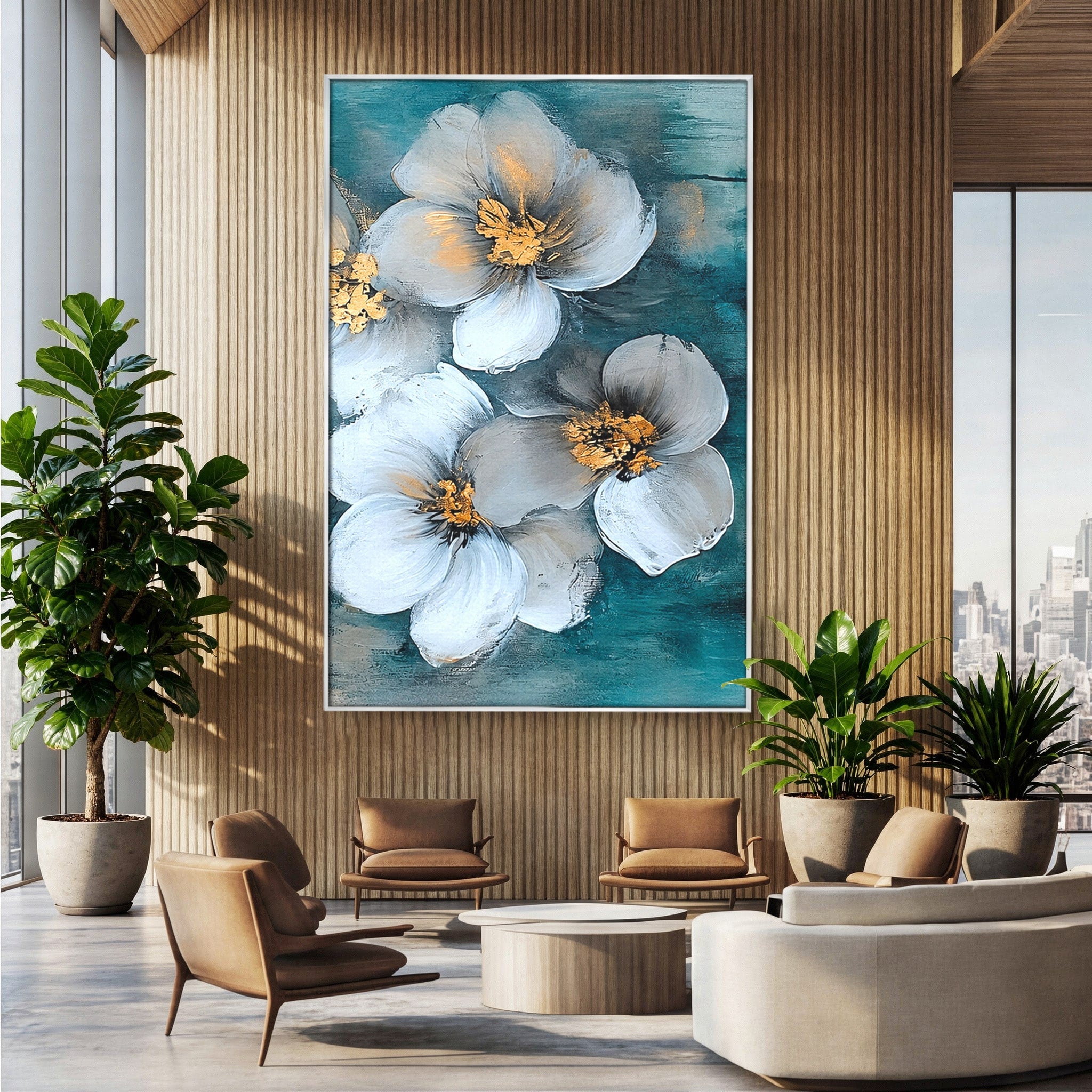 Tablou Canvas Premium LuxCanva® A1851, Petale de Lumină, Flori, Abstract, Natura, Living, Dormitor, Culori Vibrante