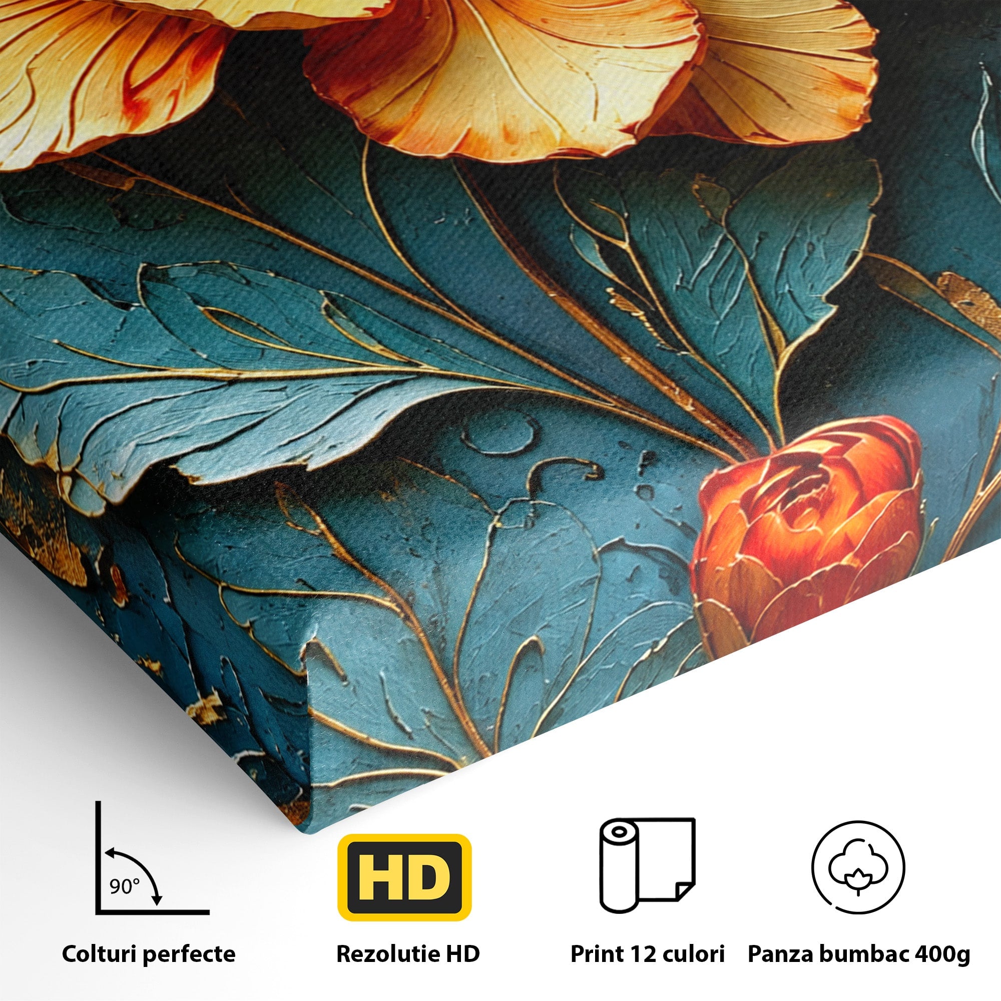 Tablou Canvas Premium LuxCanva® A1853, Floare De Foc, Floare, Natura, Arta, Living, Dormitor, Culori Vibrante