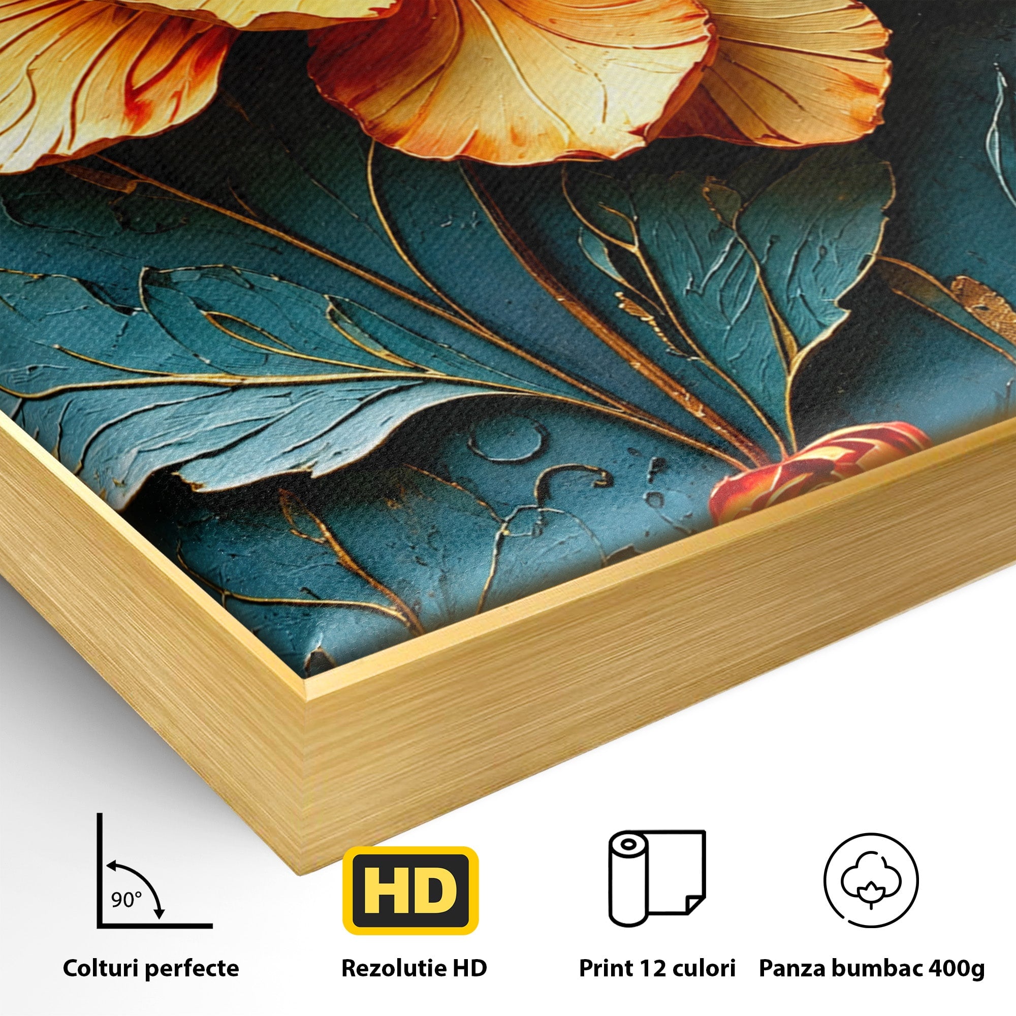 Tablou Canvas Premium LuxCanva® A1853, Floare De Foc, Floare, Natura, Arta, Living, Dormitor, Culori Vibrante