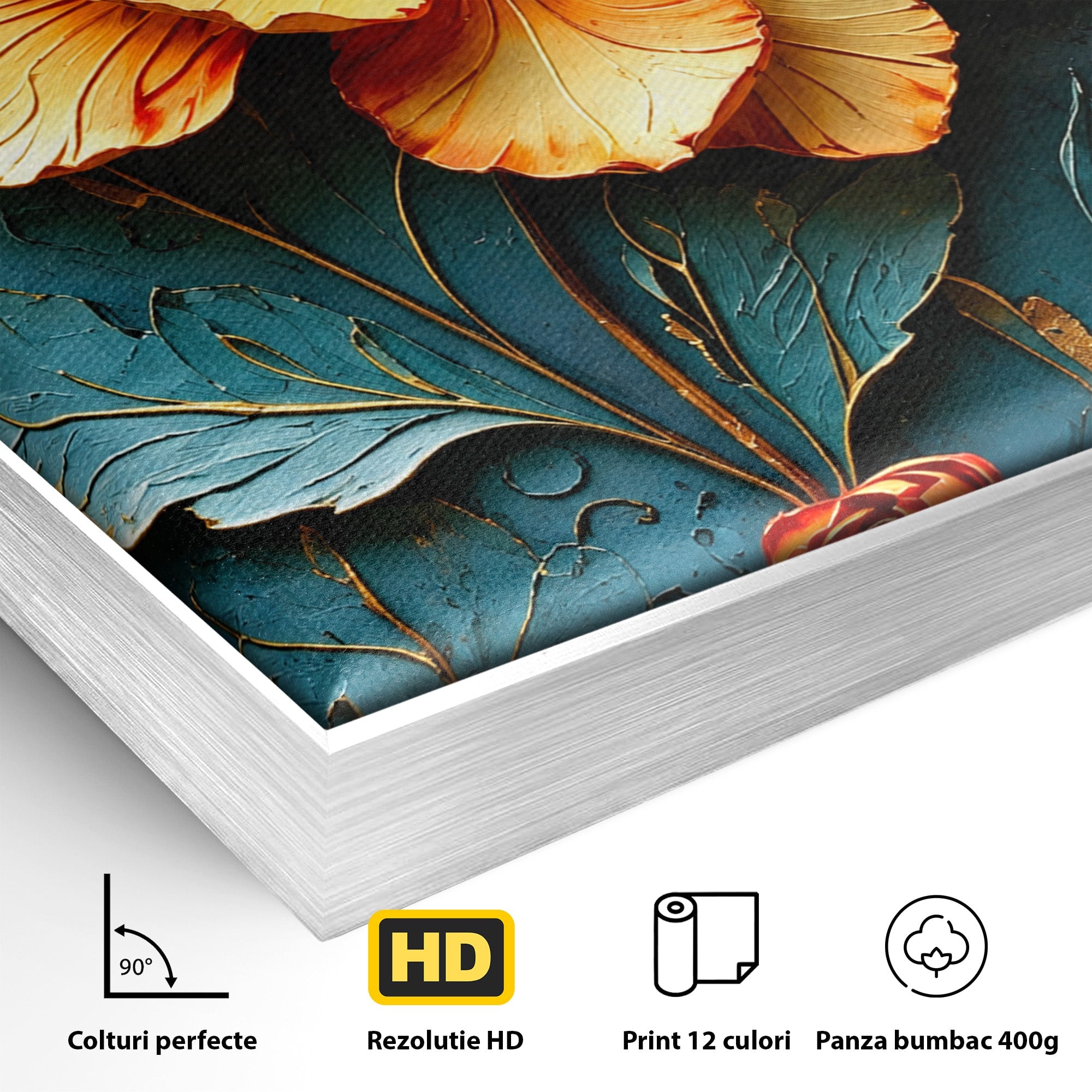 Tablou Canvas Premium LuxCanva® A1853, Floare De Foc, Floare, Natura, Arta, Living, Dormitor, Culori Vibrante