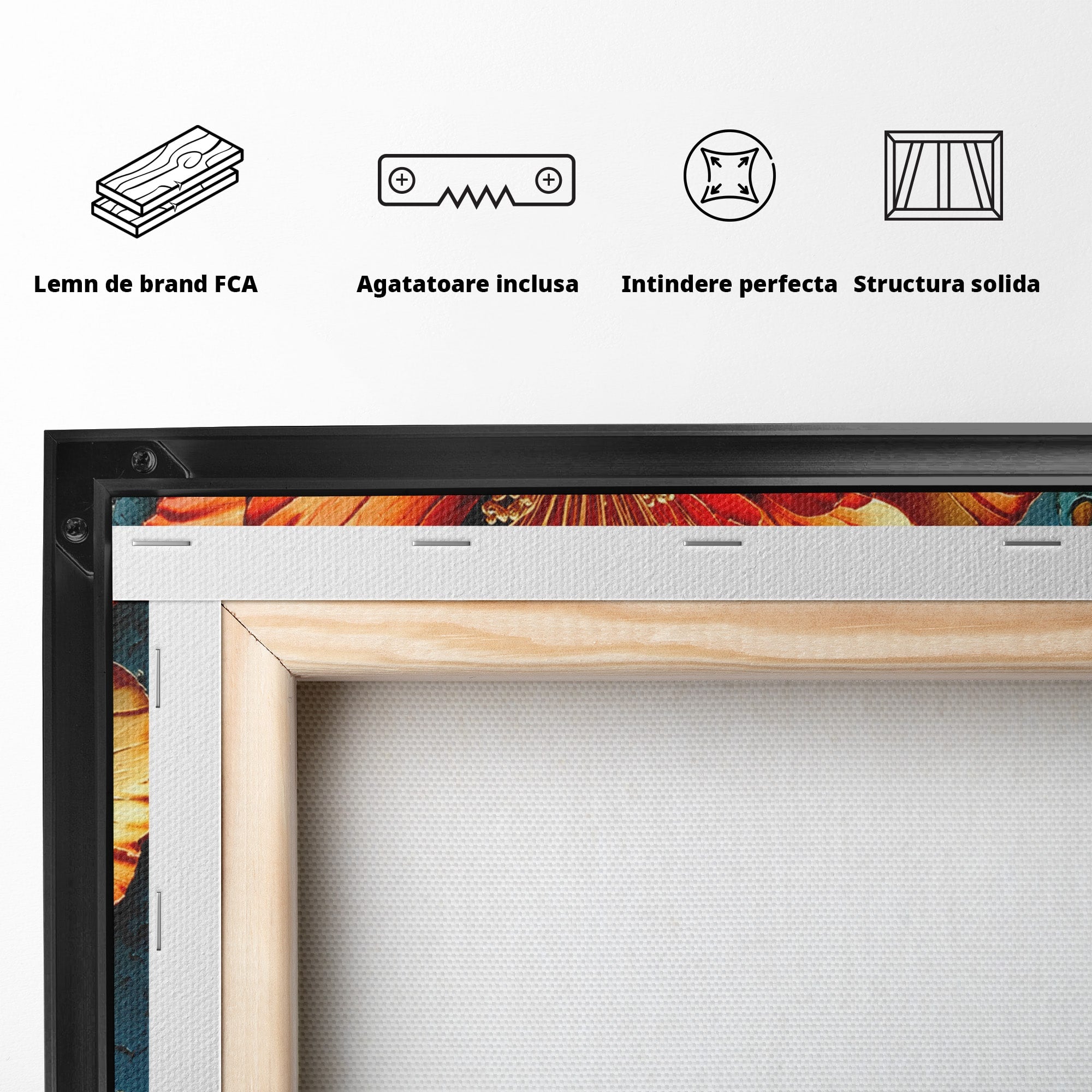 Tablou Canvas Premium LuxCanva® A1853, Floare De Foc, Floare, Natura, Arta, Living, Dormitor, Culori Vibrante