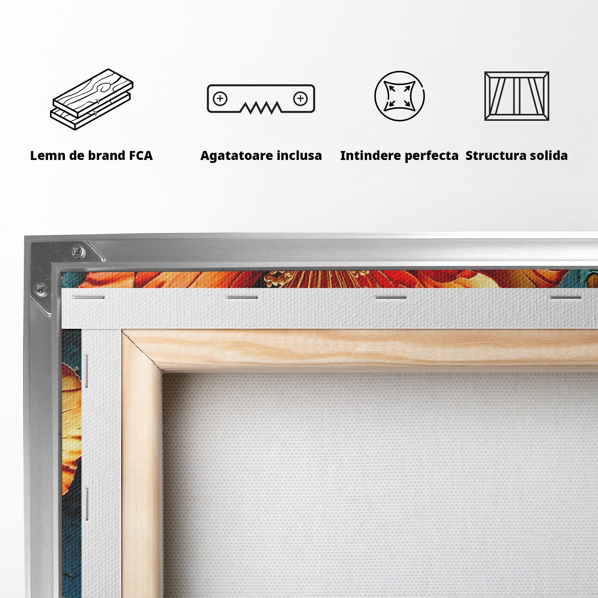 Tablou Canvas Premium LuxCanva® A1853, Floare De Foc, Floare, Natura, Arta, Living, Dormitor, Culori Vibrante