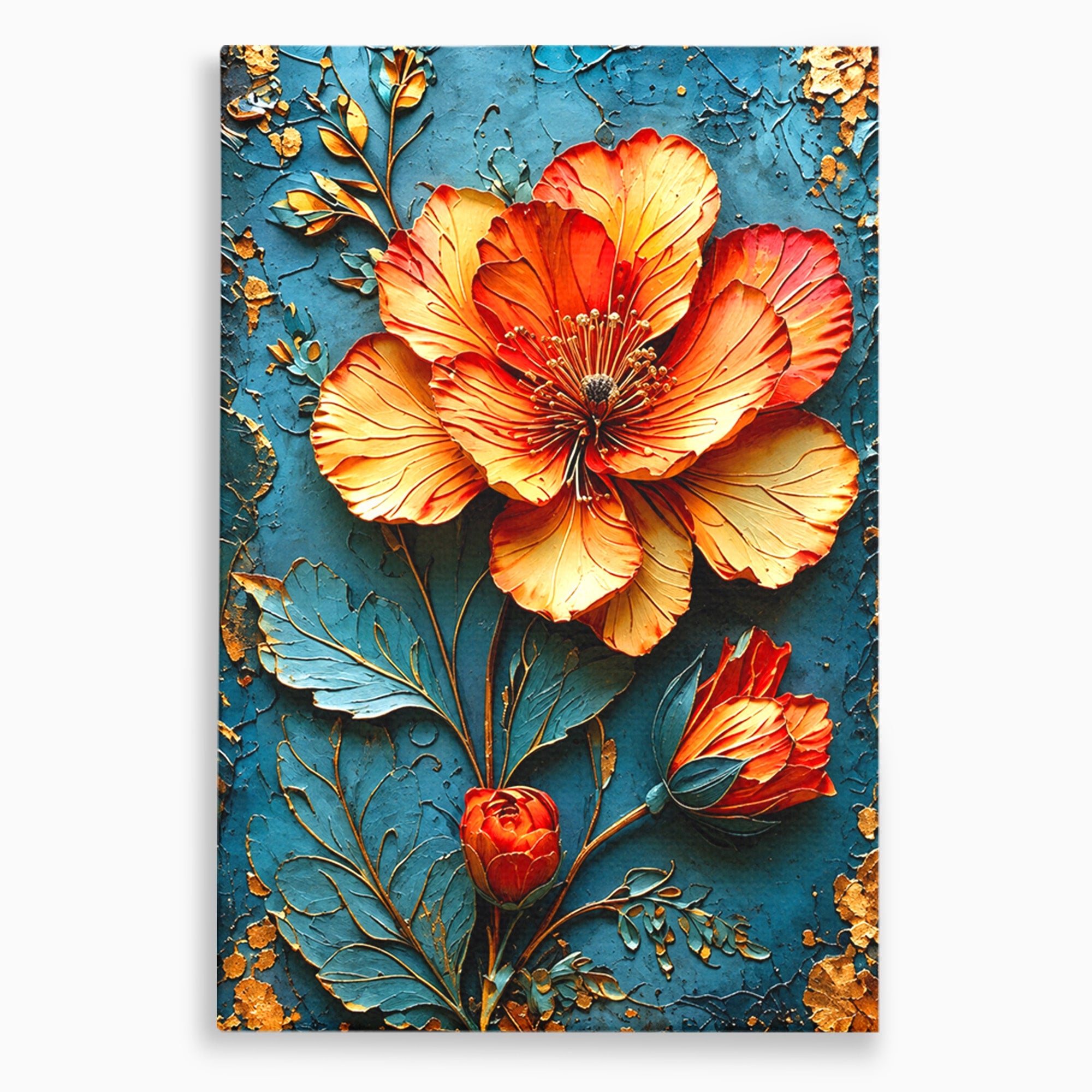 Tablou Canvas Premium LuxCanva® A1853, Floare De Foc, Floare, Natura, Arta, Living, Dormitor, Culori Vibrante