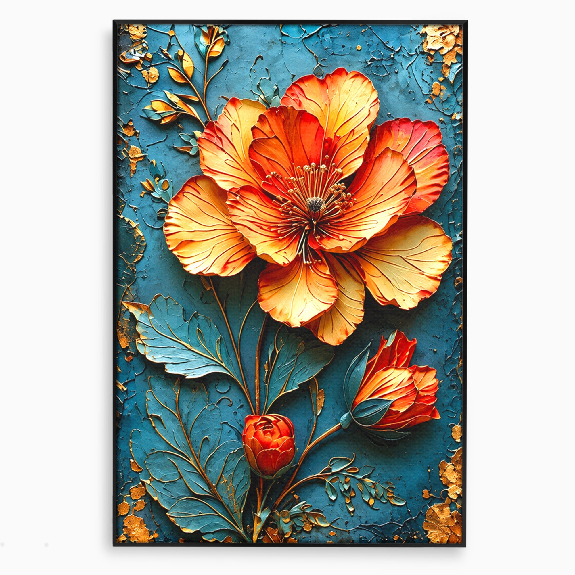 Tablou Canvas Premium LuxCanva® A1853, Floare De Foc, Floare, Natura, Arta, Living, Dormitor, Culori Vibrante