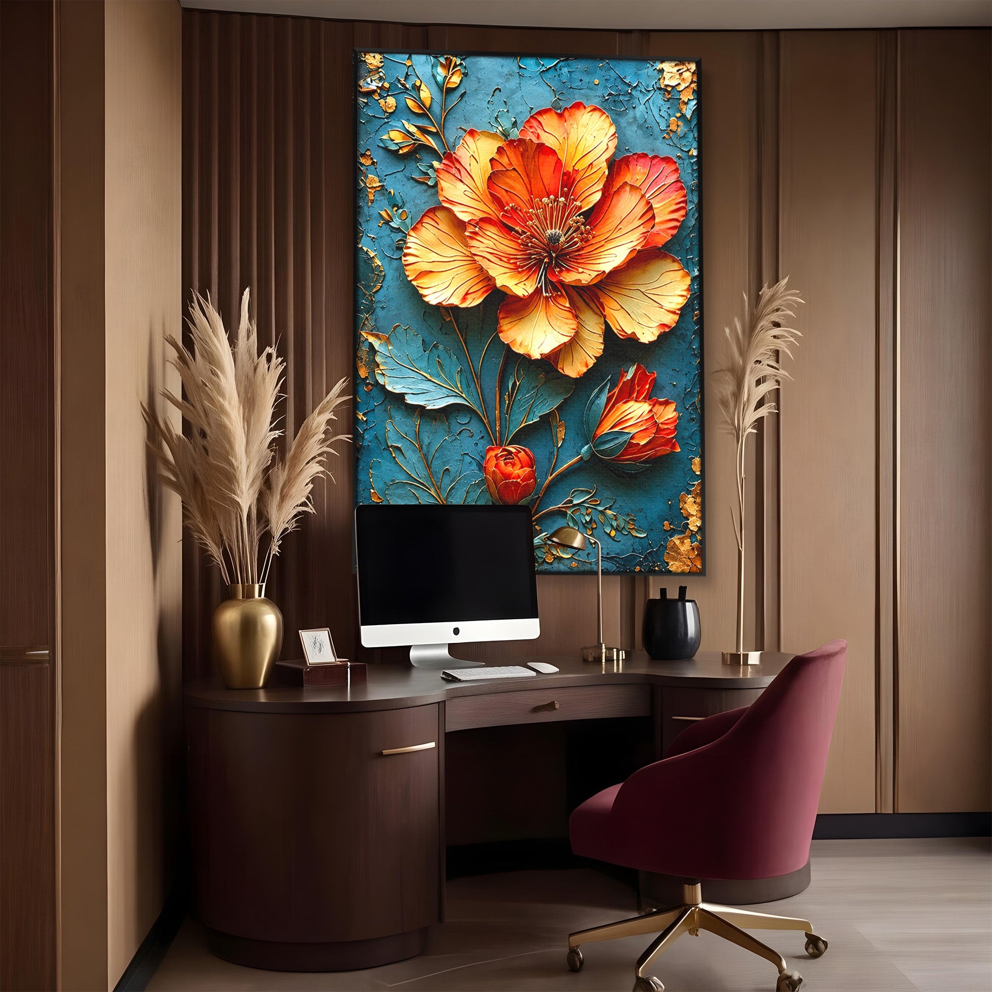Tablou Canvas Premium LuxCanva® A1853, Floare De Foc, Floare, Natura, Arta, Living, Dormitor, Culori Vibrante