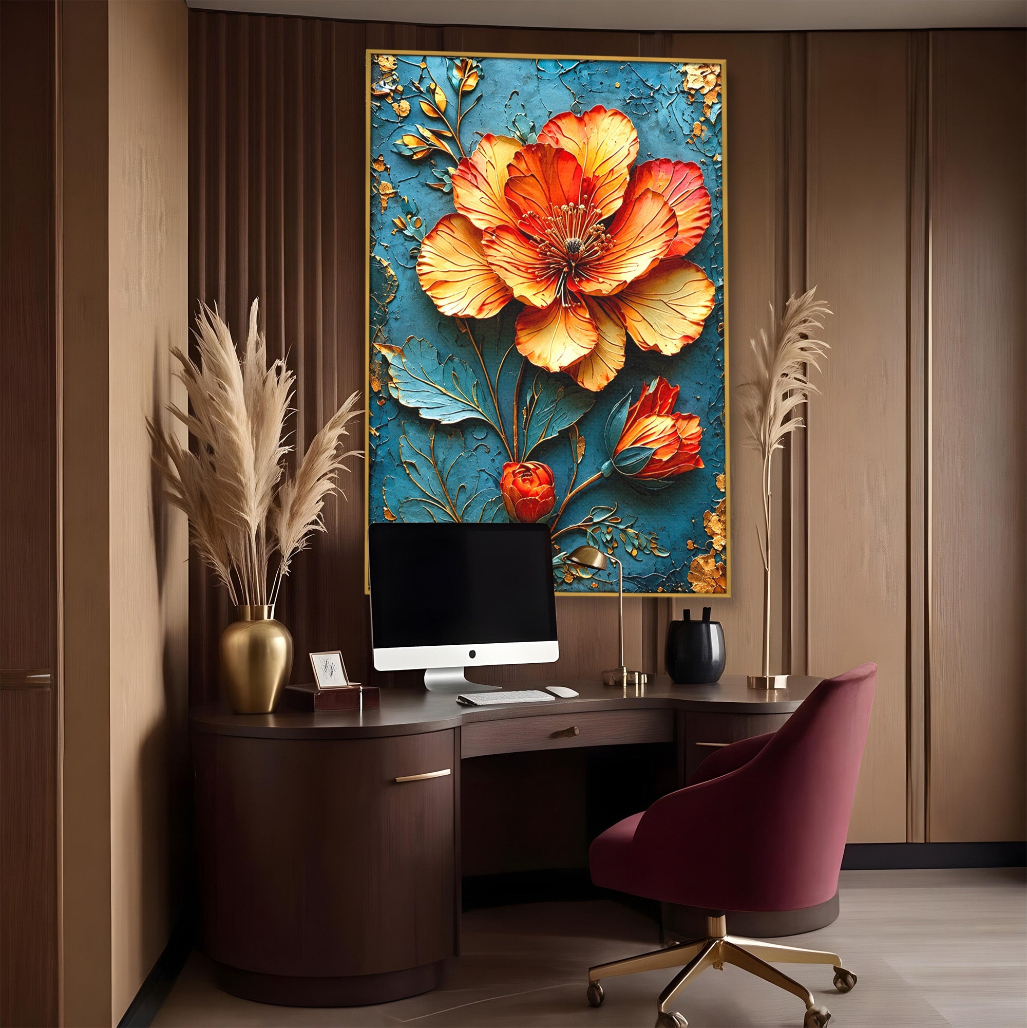 Tablou Canvas Premium LuxCanva® A1853, Floare De Foc, Floare, Natura, Arta, Living, Dormitor, Culori Vibrante