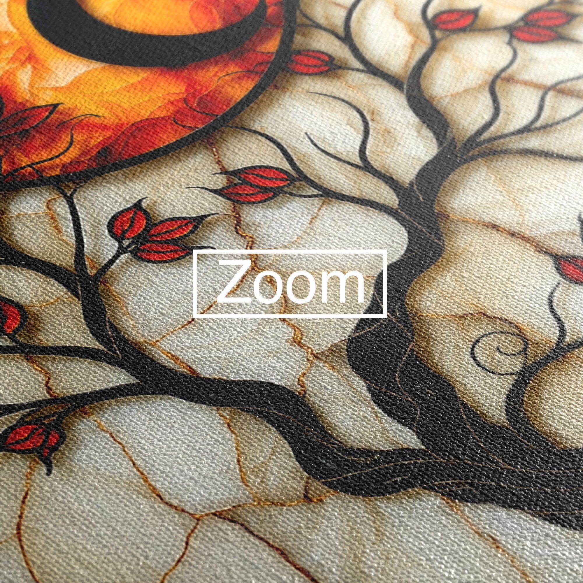 Tablou Canvas Premium LuxCanva® A1858, Luna Si Copacul Fermecat, Copac, Luna, Fantezie, Natura, Living, Culori Vibrante