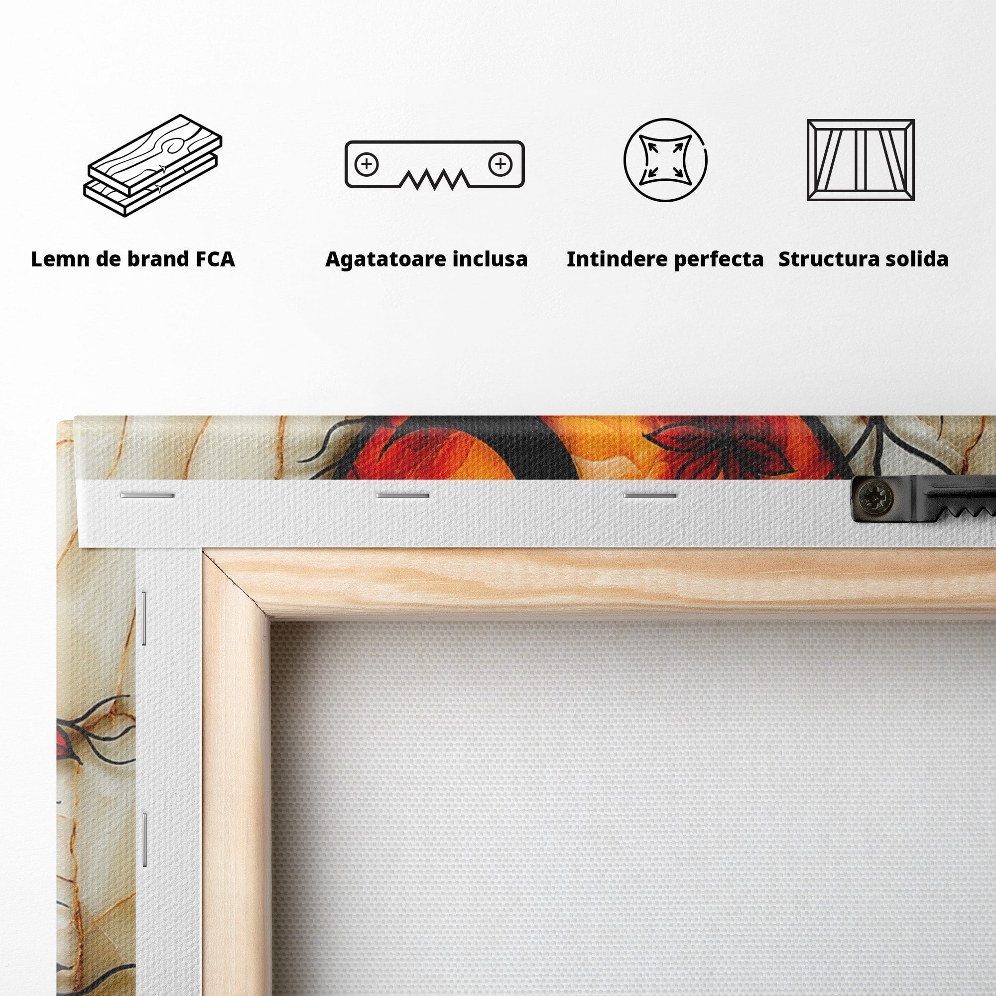 Tablou Canvas Premium LuxCanva® A1858, Luna Si Copacul Fermecat, Copac, Luna, Fantezie, Natura, Living, Culori Vibrante