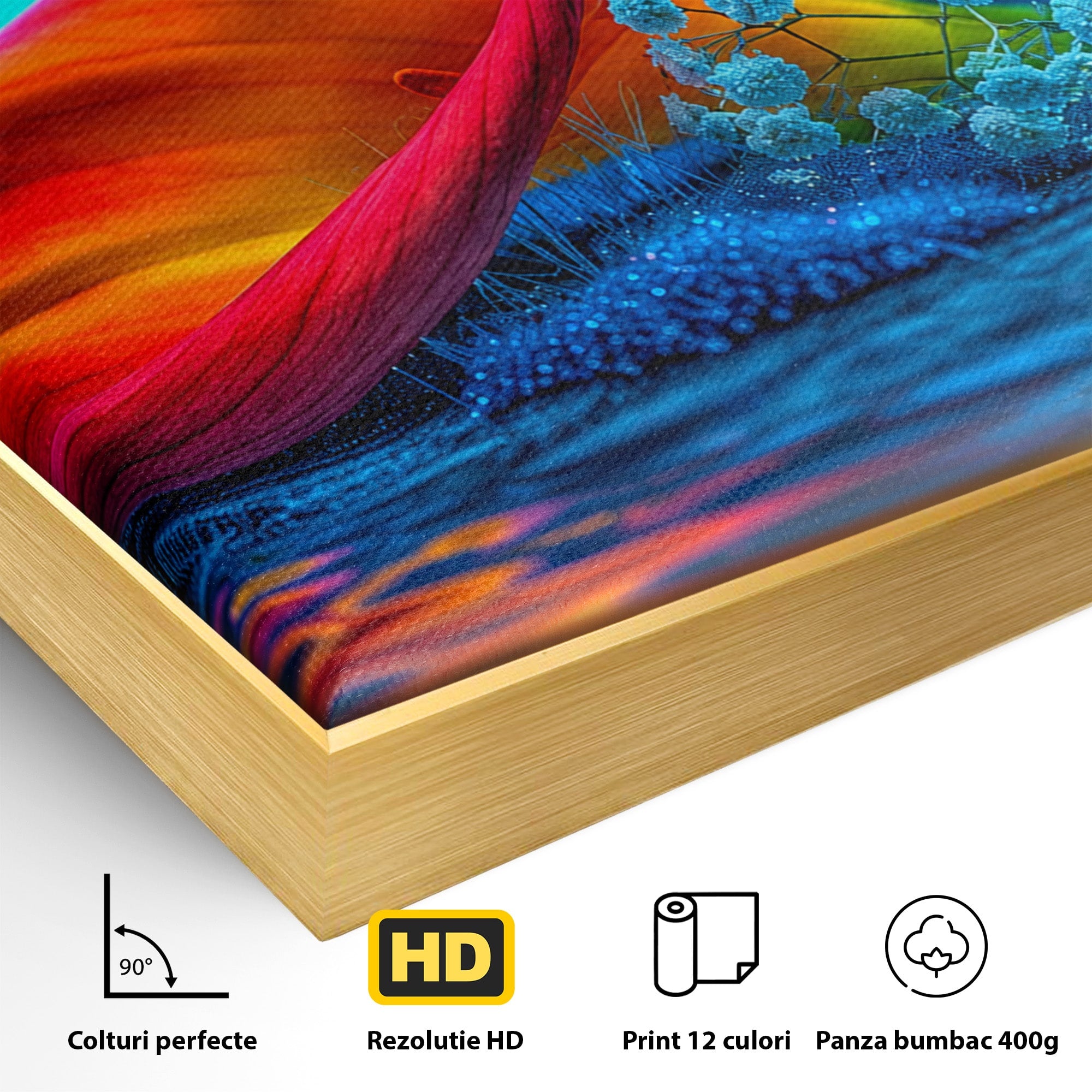 Tablou Canvas Premium LuxCanva® A1859, Floare Fantastica, Floare, Apa, Natura, Fantezie, Dormitor, Living, Culori Vibrante