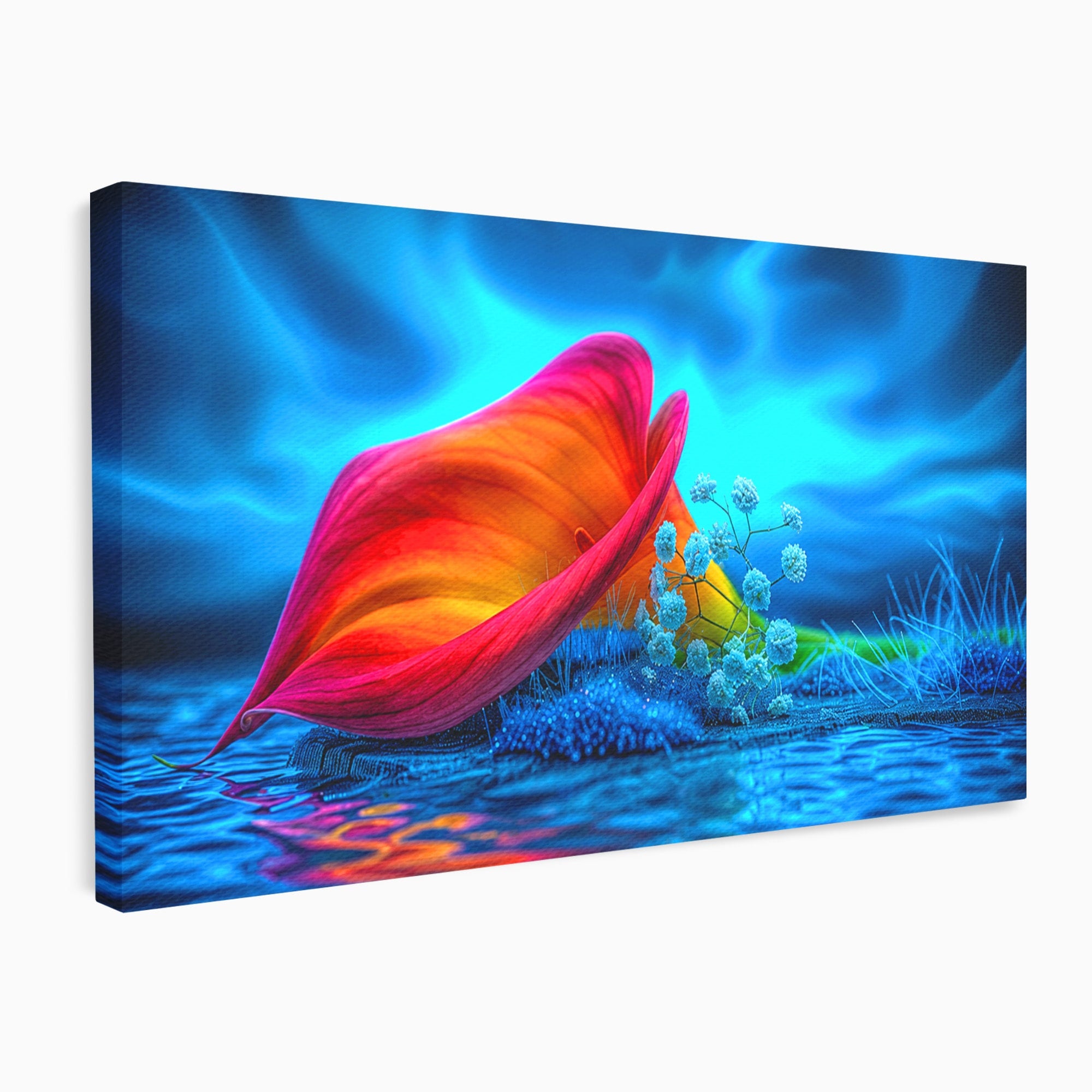 Tablou Canvas Premium LuxCanva® A1859, Floare Fantastica, Floare, Apa, Natura, Fantezie, Dormitor, Living, Culori Vibrante