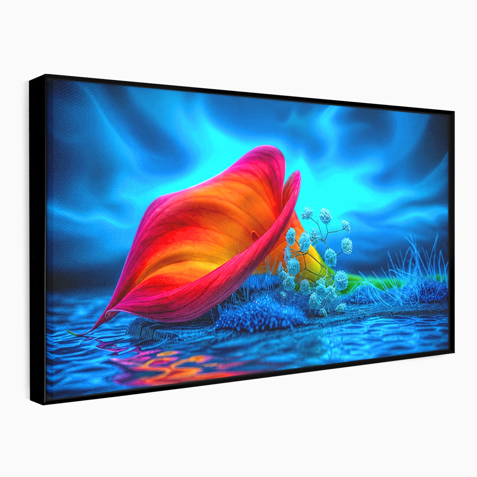 Tablou Canvas Premium LuxCanva® A1859, Floare Fantastica, Floare, Apa, Natura, Fantezie, Dormitor, Living, Culori Vibrante
