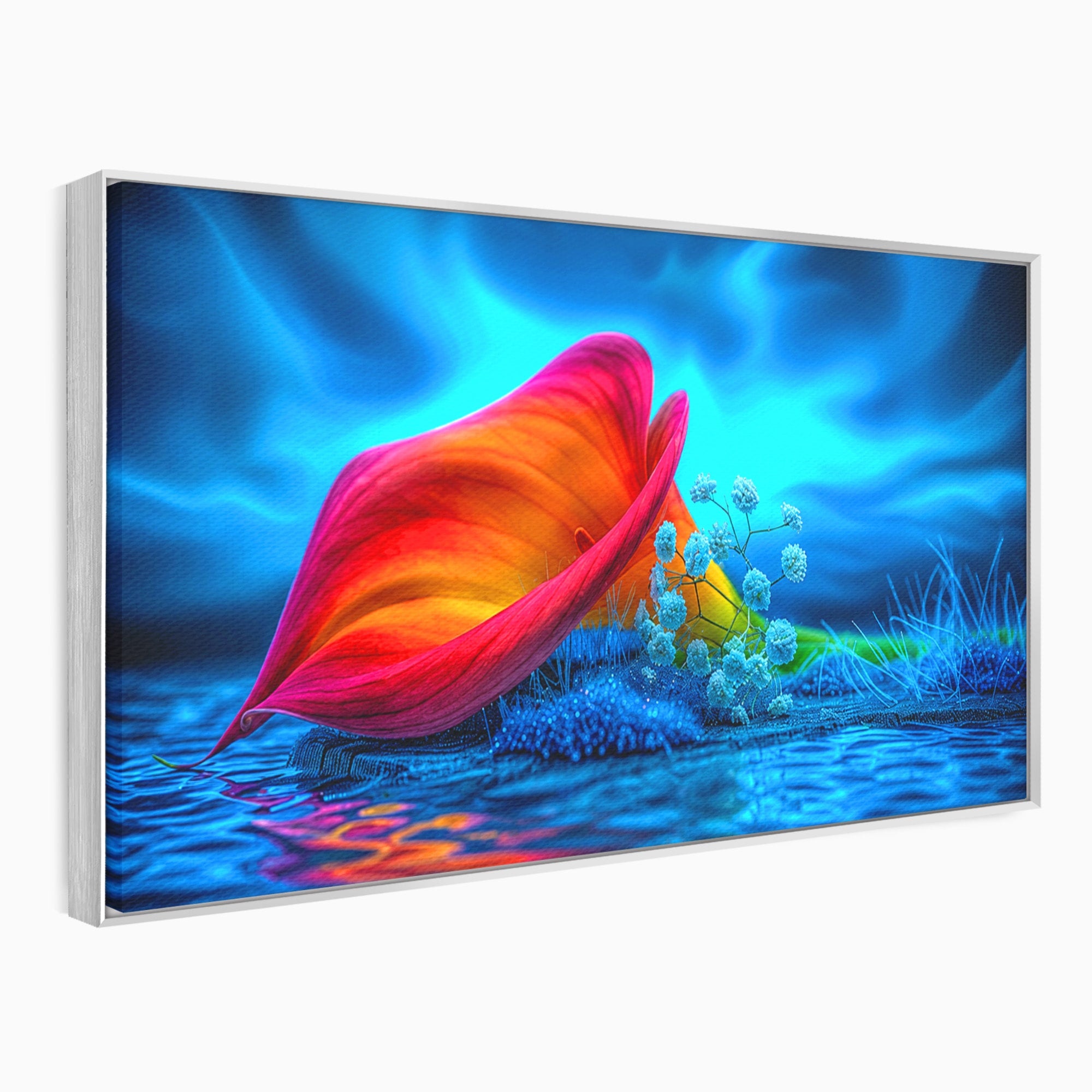 Tablou Canvas Premium LuxCanva® A1859, Floare Fantastica, Floare, Apa, Natura, Fantezie, Dormitor, Living, Culori Vibrante