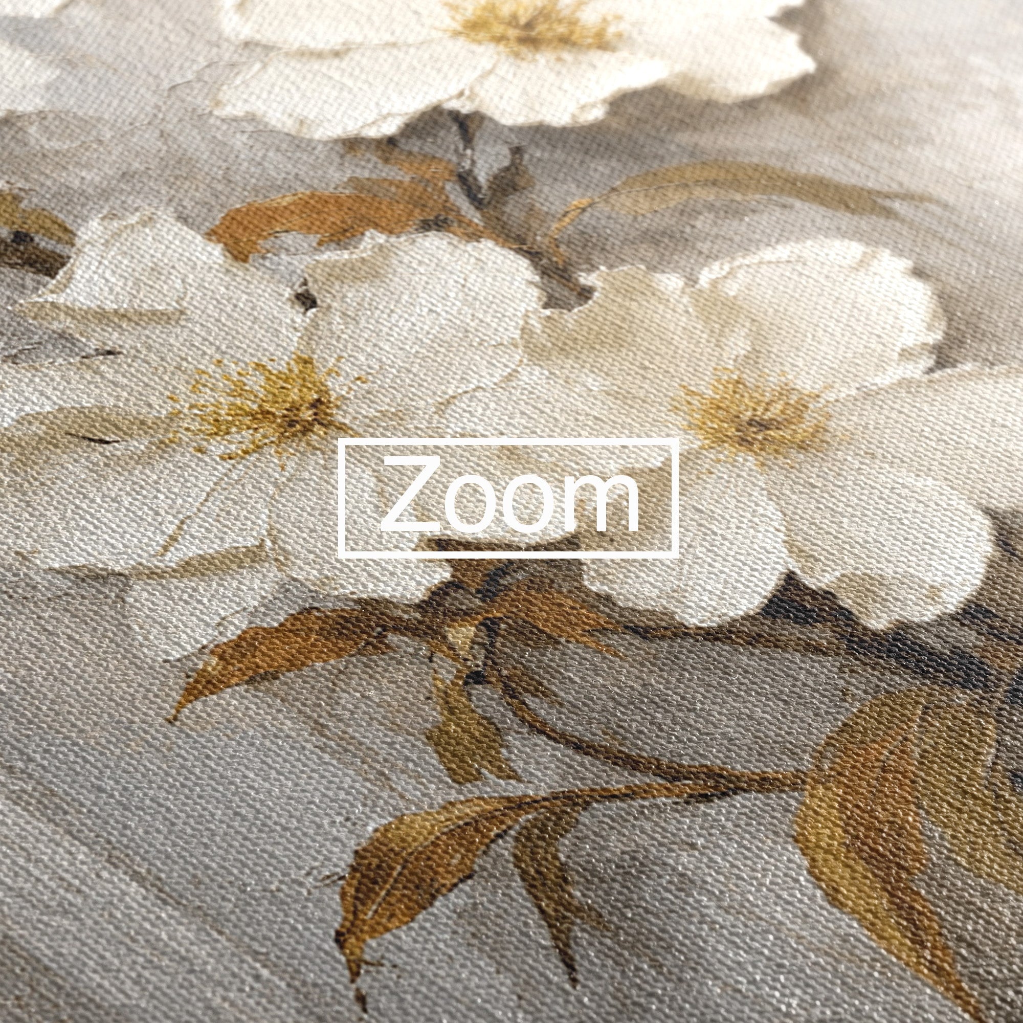 Tablou Canvas Premium LuxCanva® A1861, Flori Albe Texturate, Flori, Texturat, Natura, Living, Dormitor, Culori Vibrante