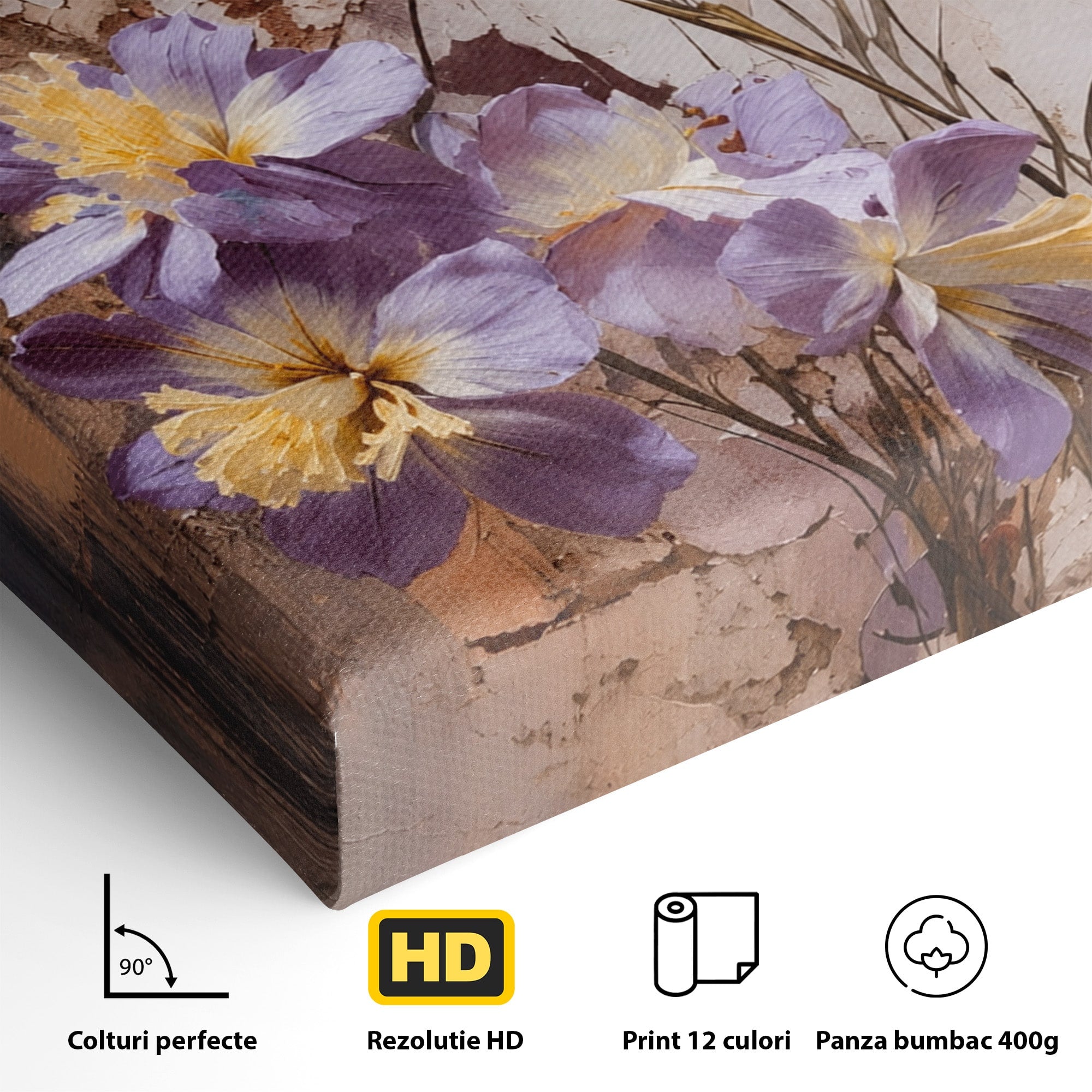 Tablou Canvas Premium LuxCanva® A1862, Floare Delicata, Flori, Arta, Natura, Eleganta, Living, Culori Vibrante