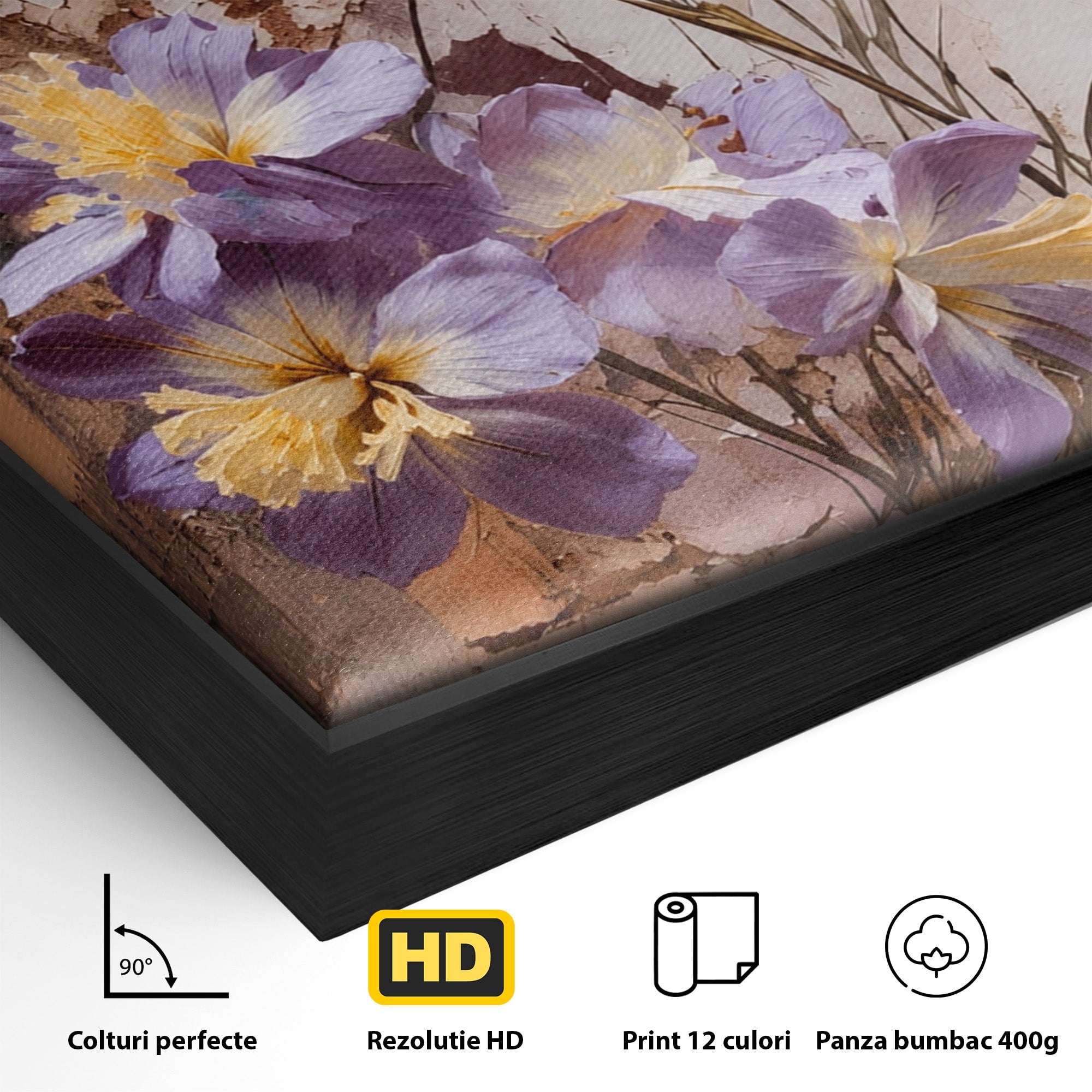 Tablou Canvas Premium LuxCanva® A1862, Floare Delicata, Flori, Arta, Natura, Eleganta, Living, Culori Vibrante