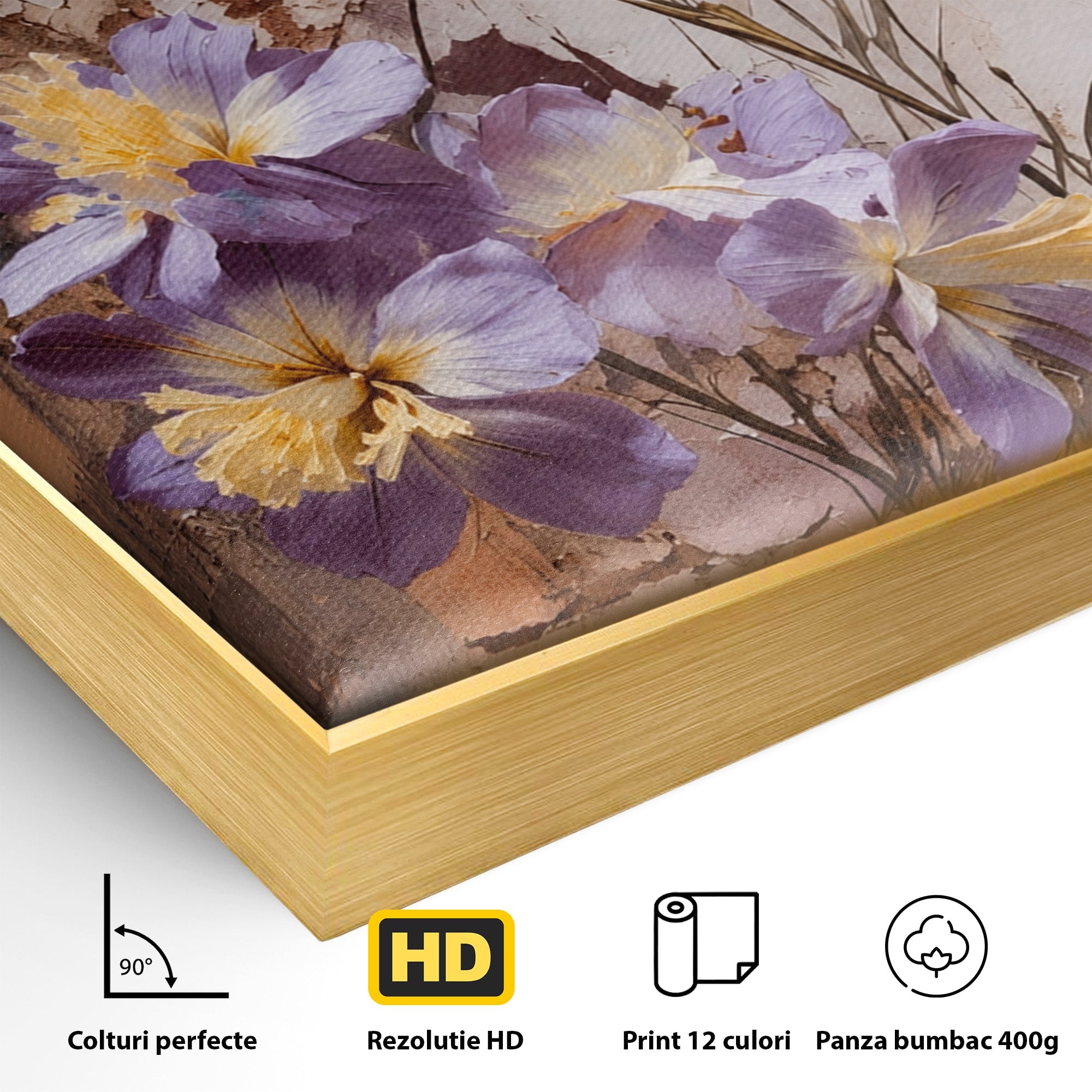 Tablou Canvas Premium LuxCanva® A1862, Floare Delicata, Flori, Arta, Natura, Eleganta, Living, Culori Vibrante