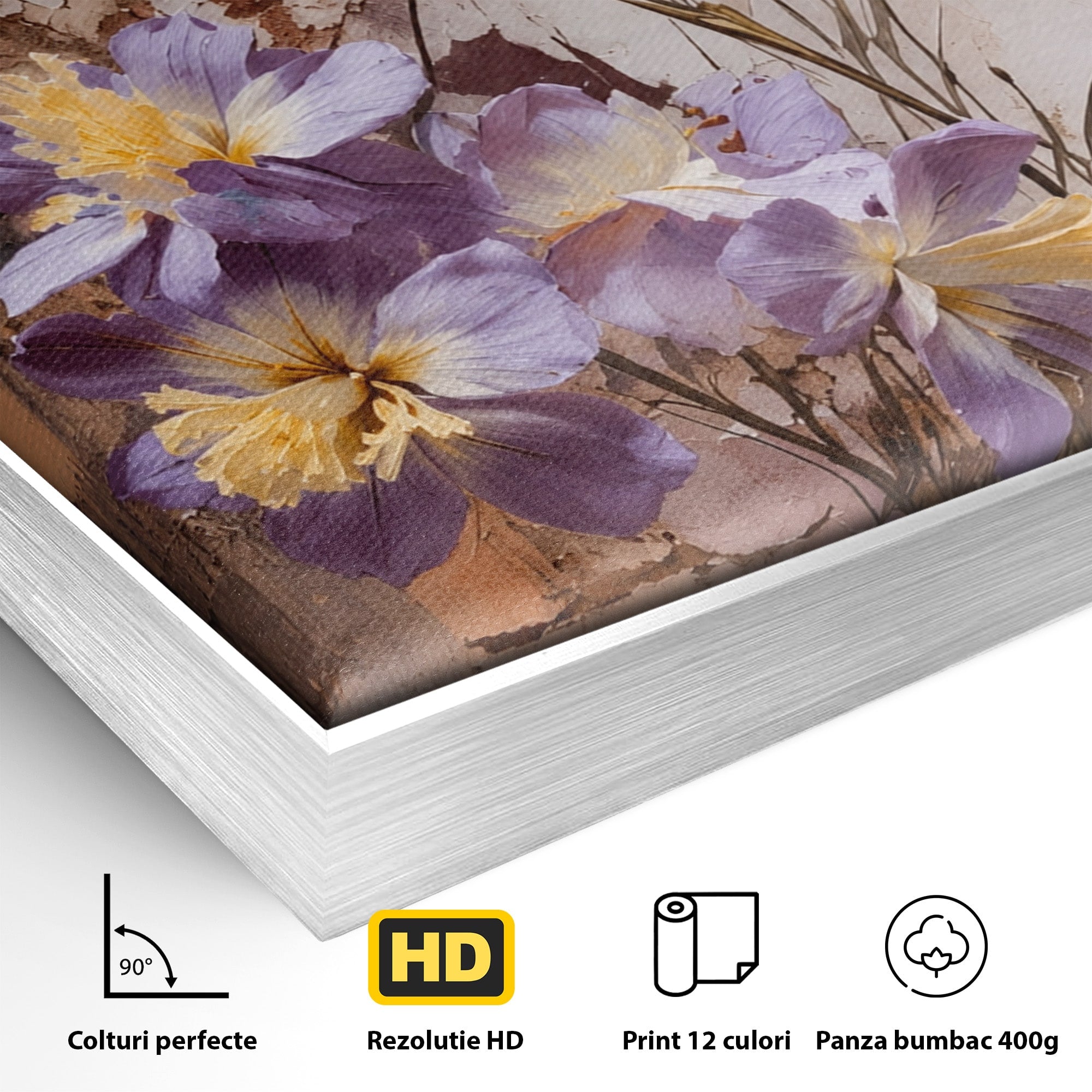 Tablou Canvas Premium LuxCanva® A1862, Floare Delicata, Flori, Arta, Natura, Eleganta, Living, Culori Vibrante
