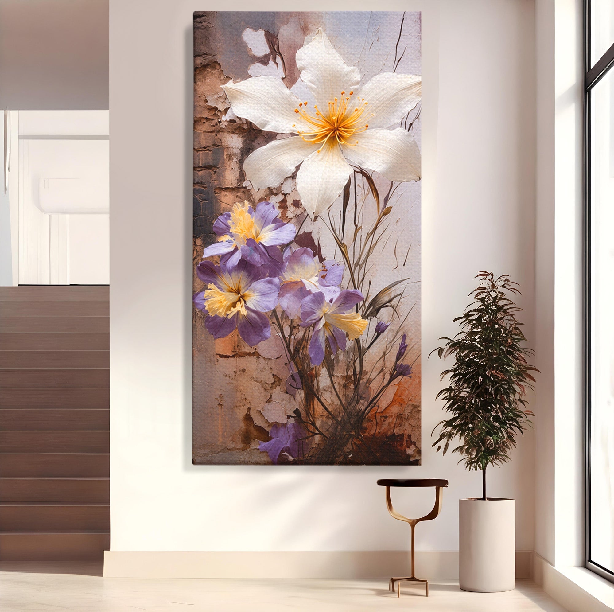 Tablou Canvas Premium LuxCanva® A1862, Floare Delicata, Flori, Arta, Natura, Eleganta, Living, Culori Vibrante