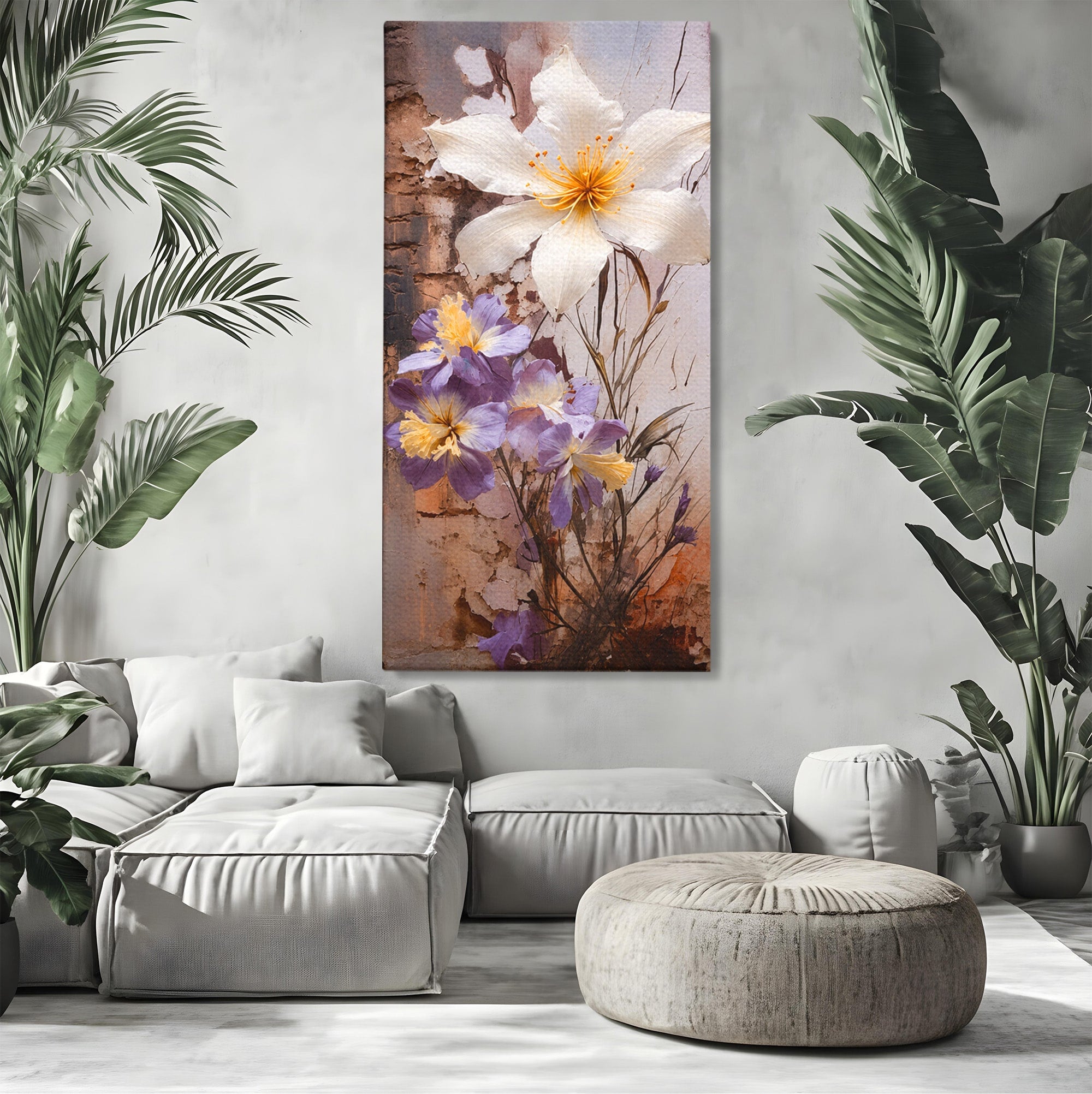 Tablou Canvas Premium LuxCanva® A1862, Floare Delicata, Flori, Arta, Natura, Eleganta, Living, Culori Vibrante