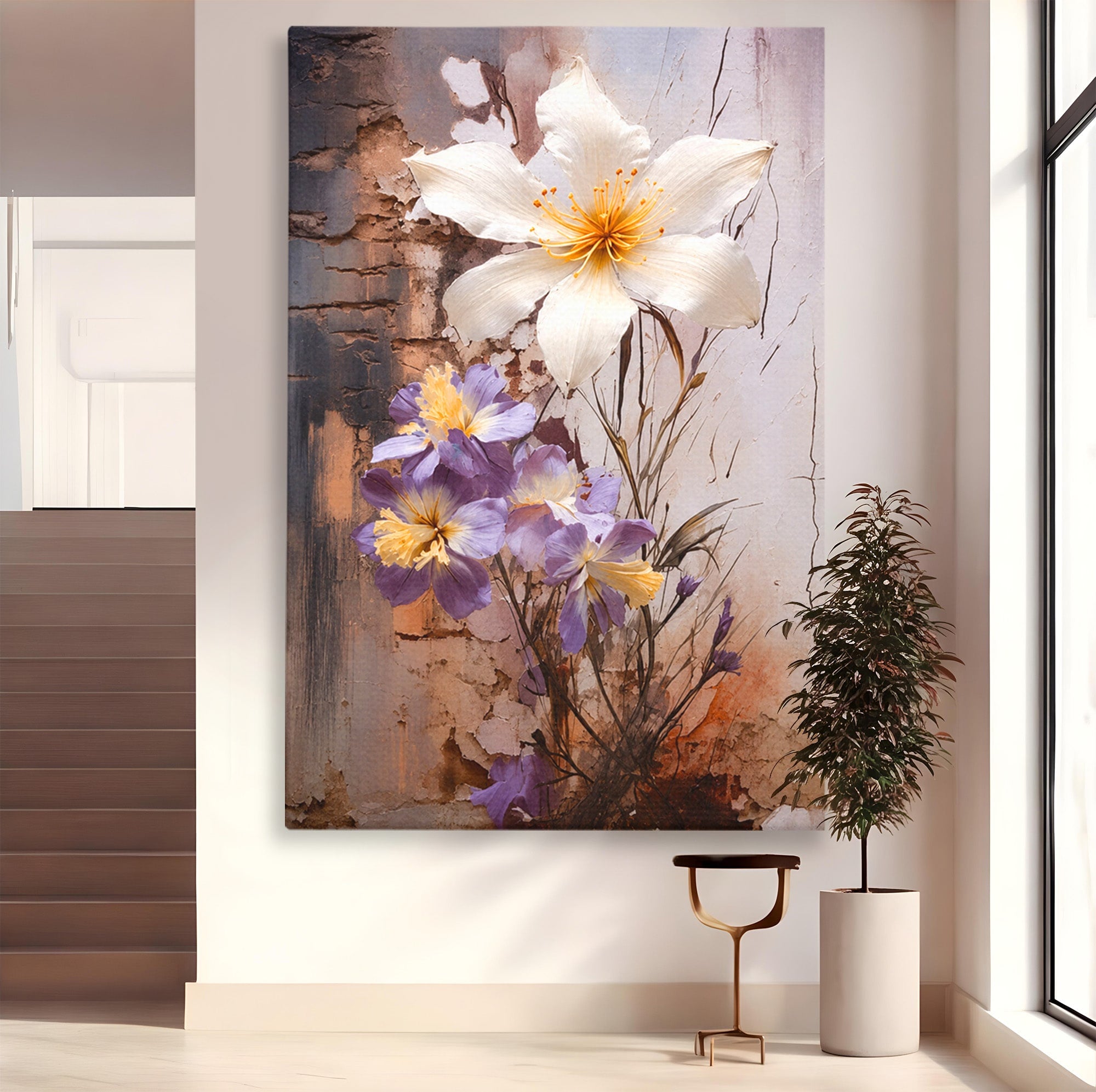 Tablou Canvas Premium LuxCanva® A1862, Floare Delicata, Flori, Arta, Natura, Eleganta, Living, Culori Vibrante