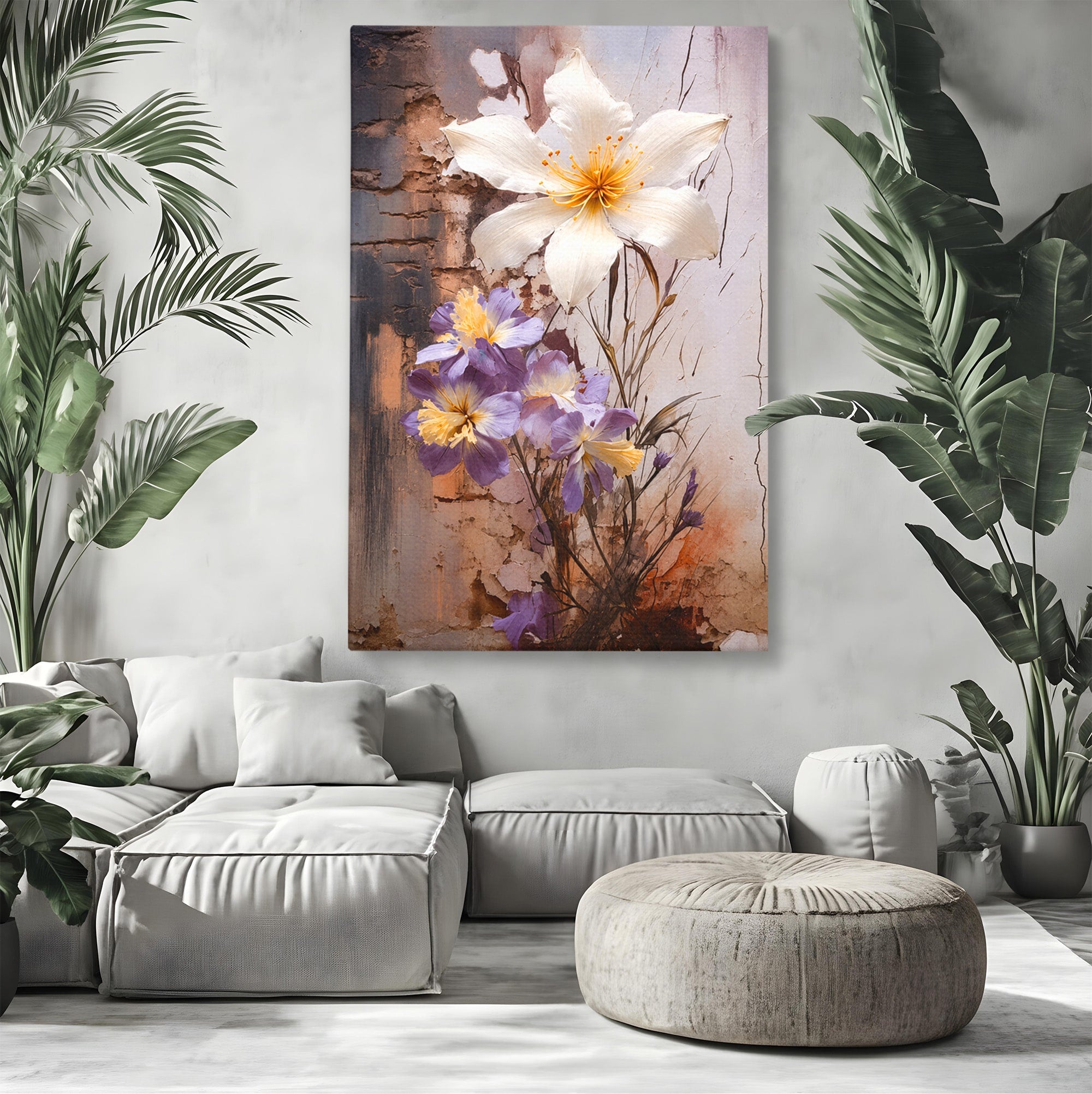 Tablou Canvas Premium LuxCanva® A1862, Floare Delicata, Flori, Arta, Natura, Eleganta, Living, Culori Vibrante
