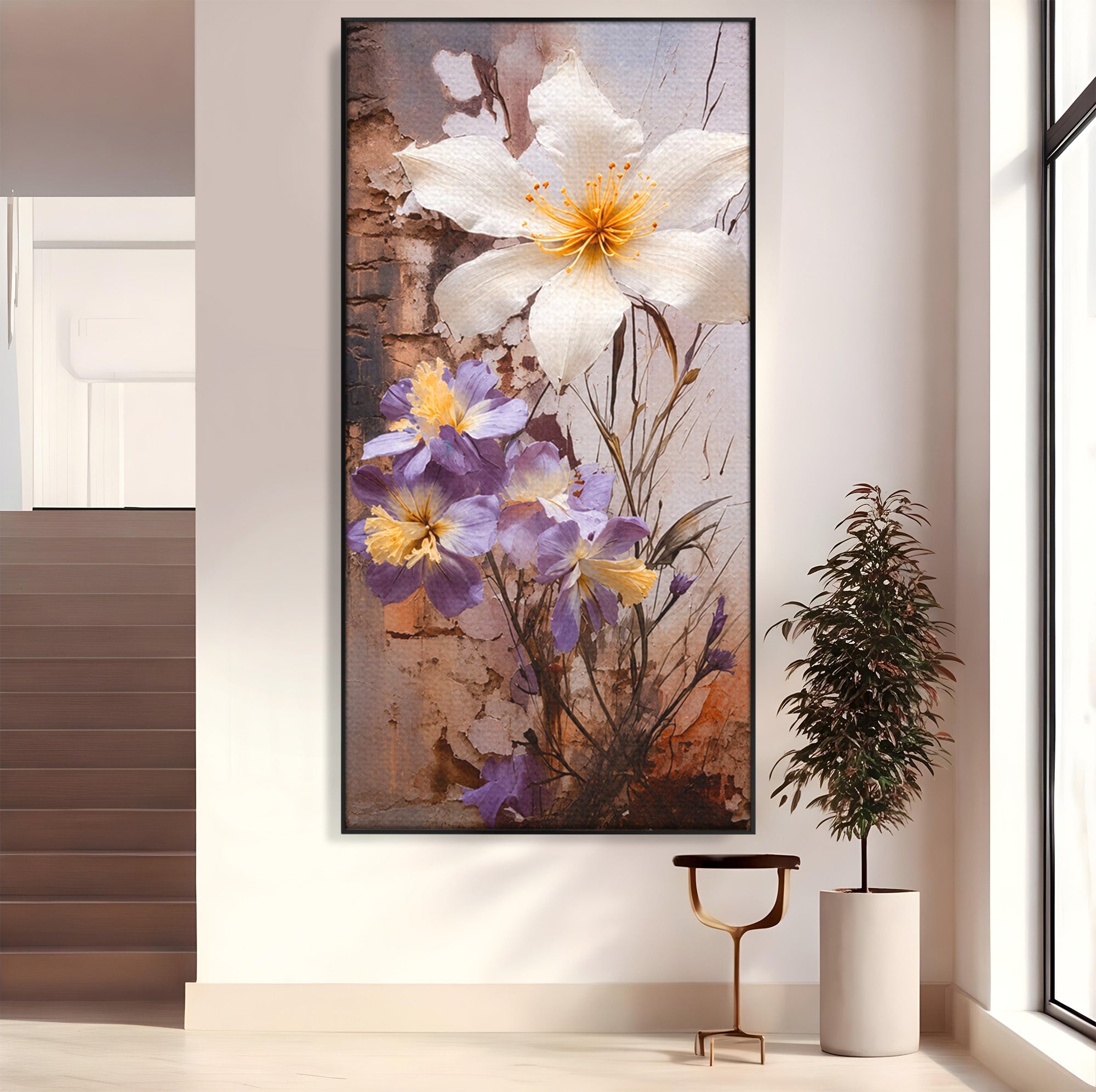 Tablou Canvas Premium LuxCanva® A1862, Floare Delicata, Flori, Arta, Natura, Eleganta, Living, Culori Vibrante