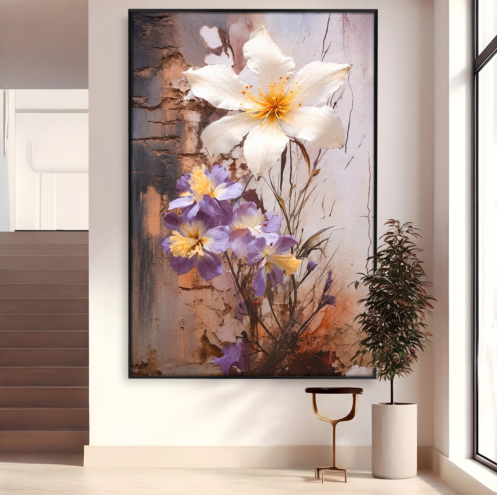 Tablou Canvas Premium LuxCanva® A1862, Floare Delicata, Flori, Arta, Natura, Eleganta, Living, Culori Vibrante