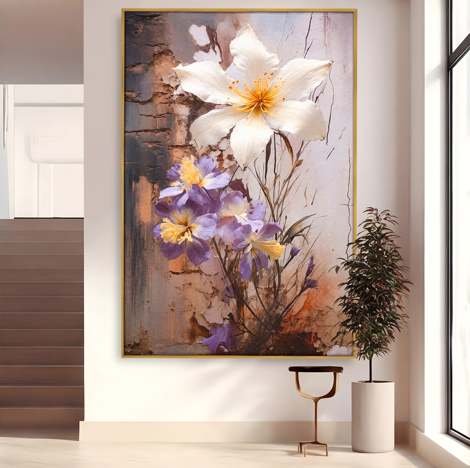 Tablou Canvas Premium LuxCanva® A1862, Floare Delicata, Flori, Arta, Natura, Eleganta, Living, Culori Vibrante