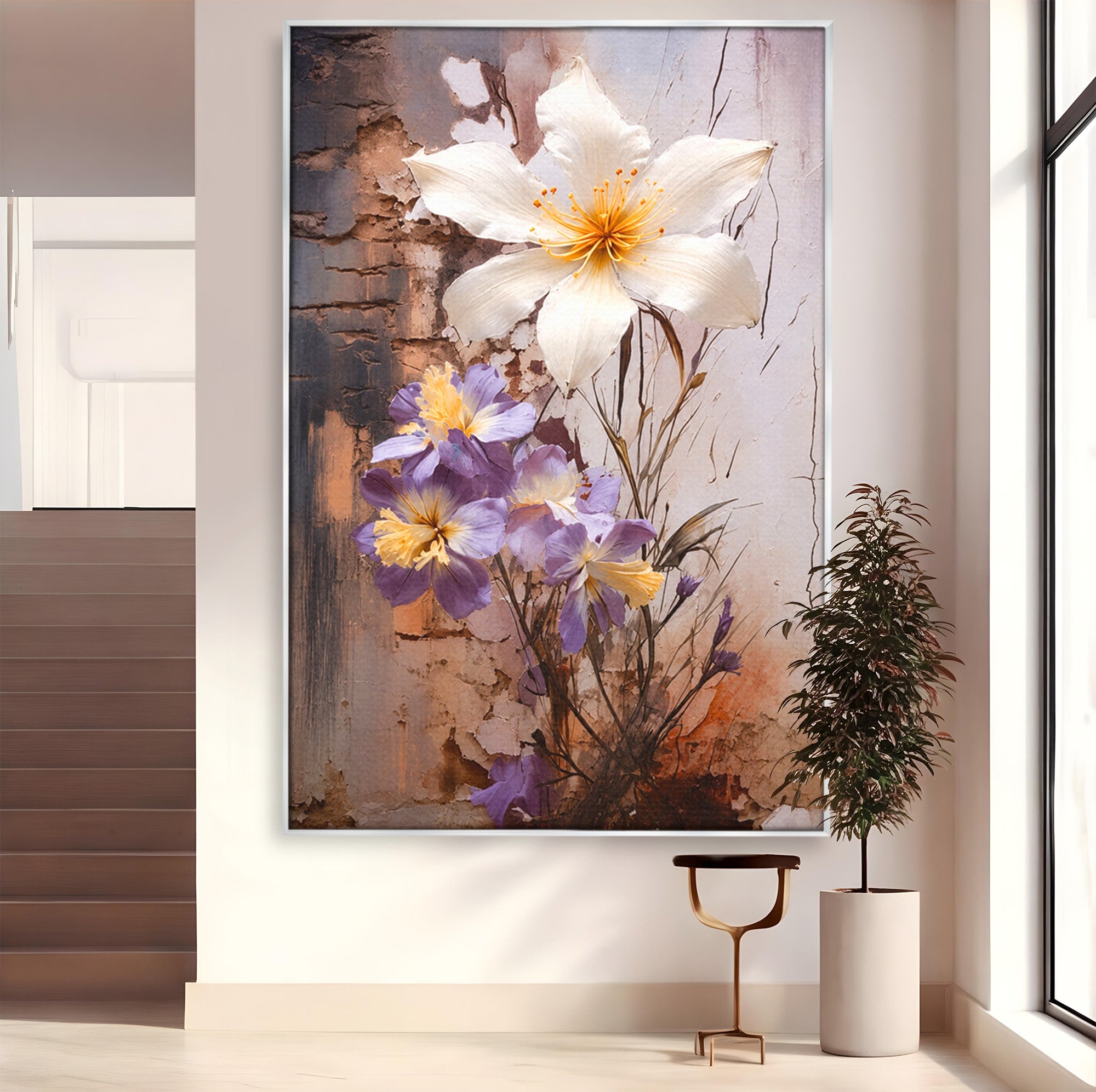 Tablou Canvas Premium LuxCanva® A1862, Floare Delicata, Flori, Arta, Natura, Eleganta, Living, Culori Vibrante