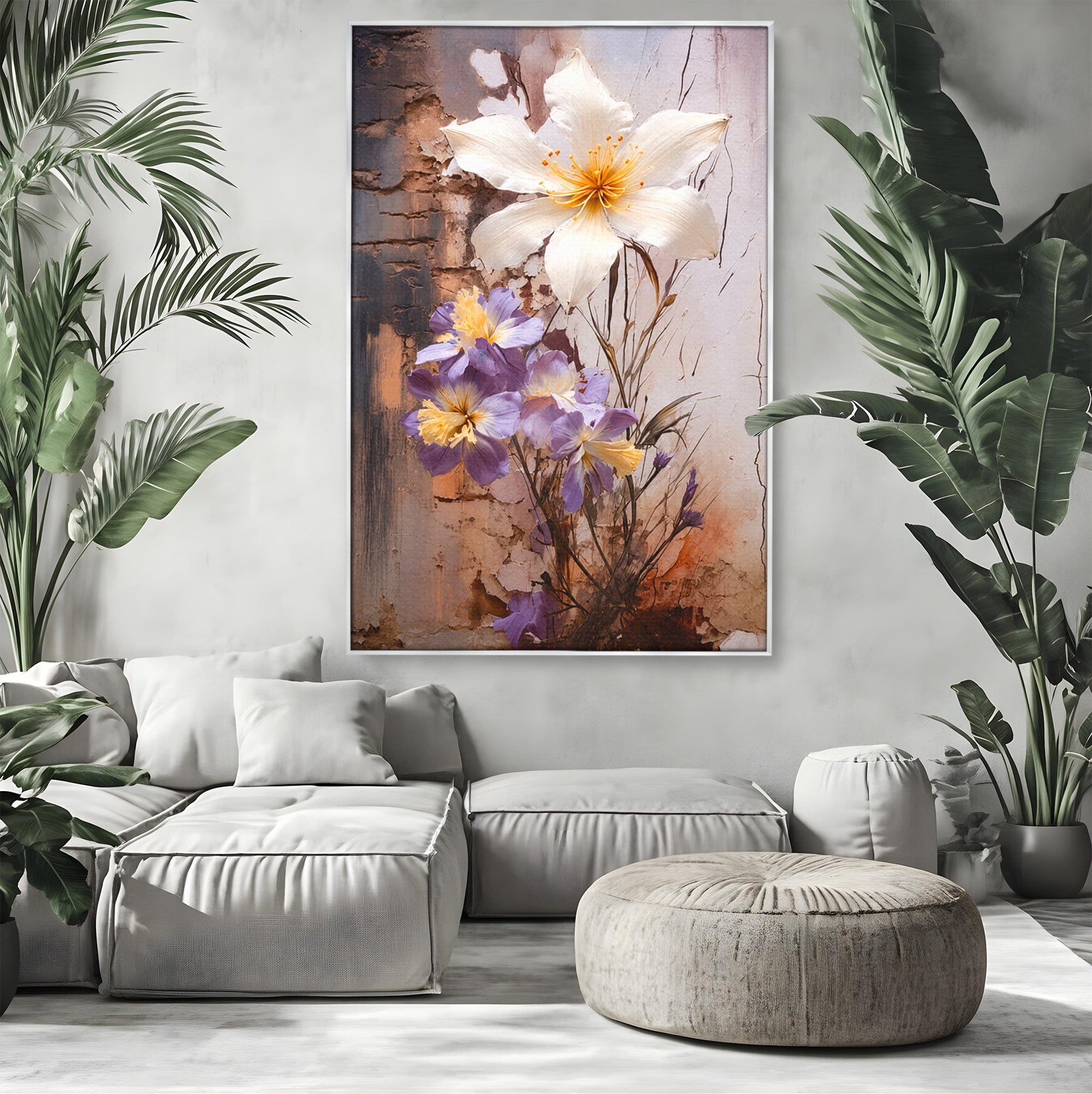 Tablou Canvas Premium LuxCanva® A1862, Floare Delicata, Flori, Arta, Natura, Eleganta, Living, Culori Vibrante