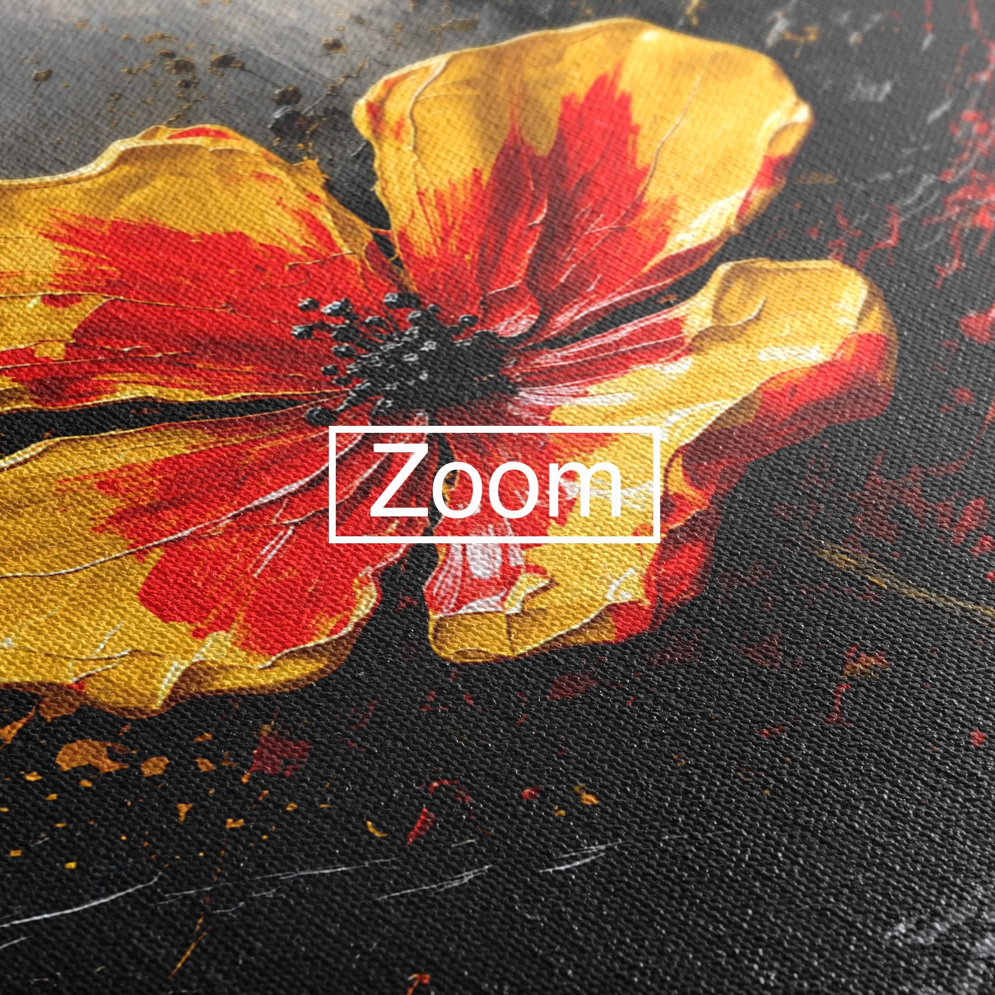 Tablou Canvas Premium LuxCanva® A1863, Floare Vibranta, Floare, Abstract, Modern, Textura, Living, Culori Vibrante