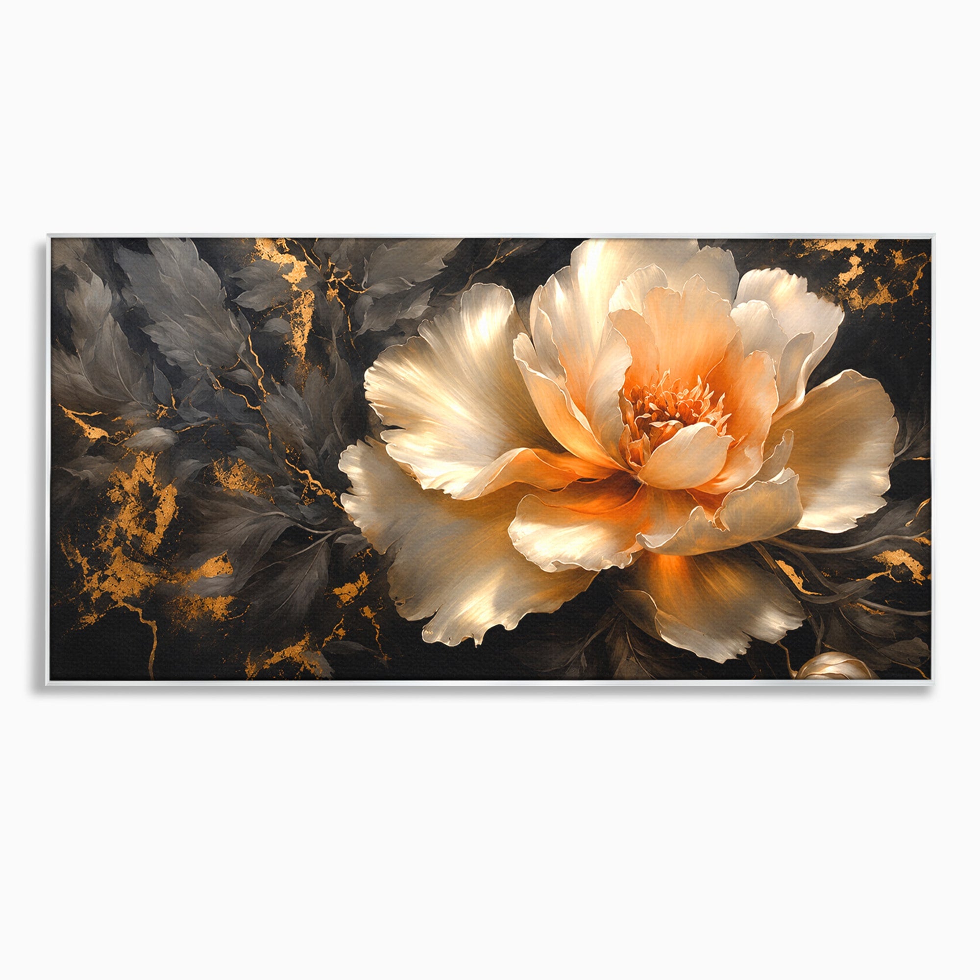 Tablou Canvas Premium LuxCanva® A1864, Floare Aurie, Floare, Auriu, Eleganta, Dormitor, Living, Culori Vibrante
