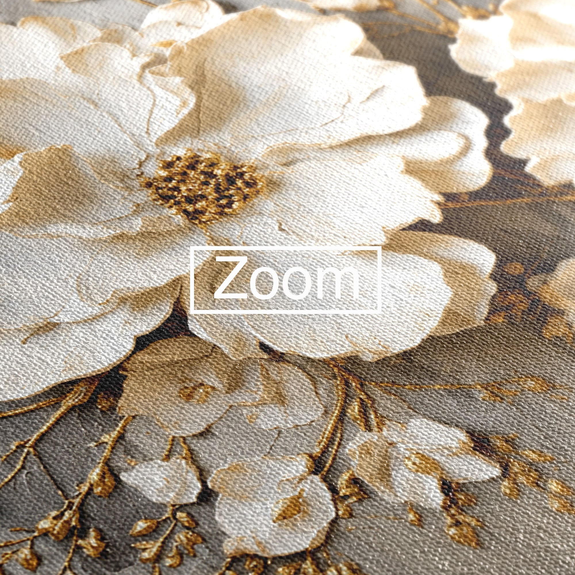 Tablou Canvas Premium LuxCanva® A1866, Flori Albe Pe Perete Texturat, Flori, Texturat, Arta, Eleganta, Living, Dormitor, Culori Vibrante