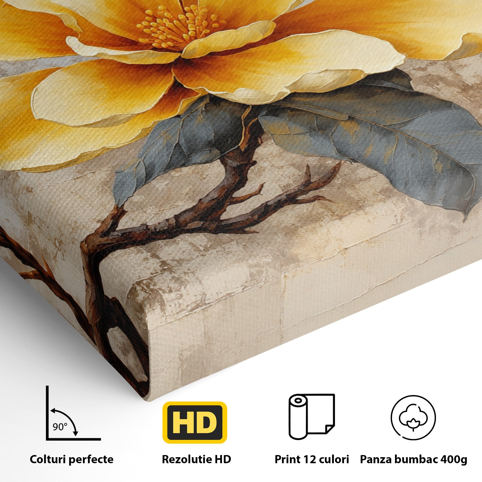 Tablou Canvas Premium LuxCanva® A1867, Floare De Magnolie, Magnolie, Floare, Natura, Dormitor, Living, Culori Vibrante