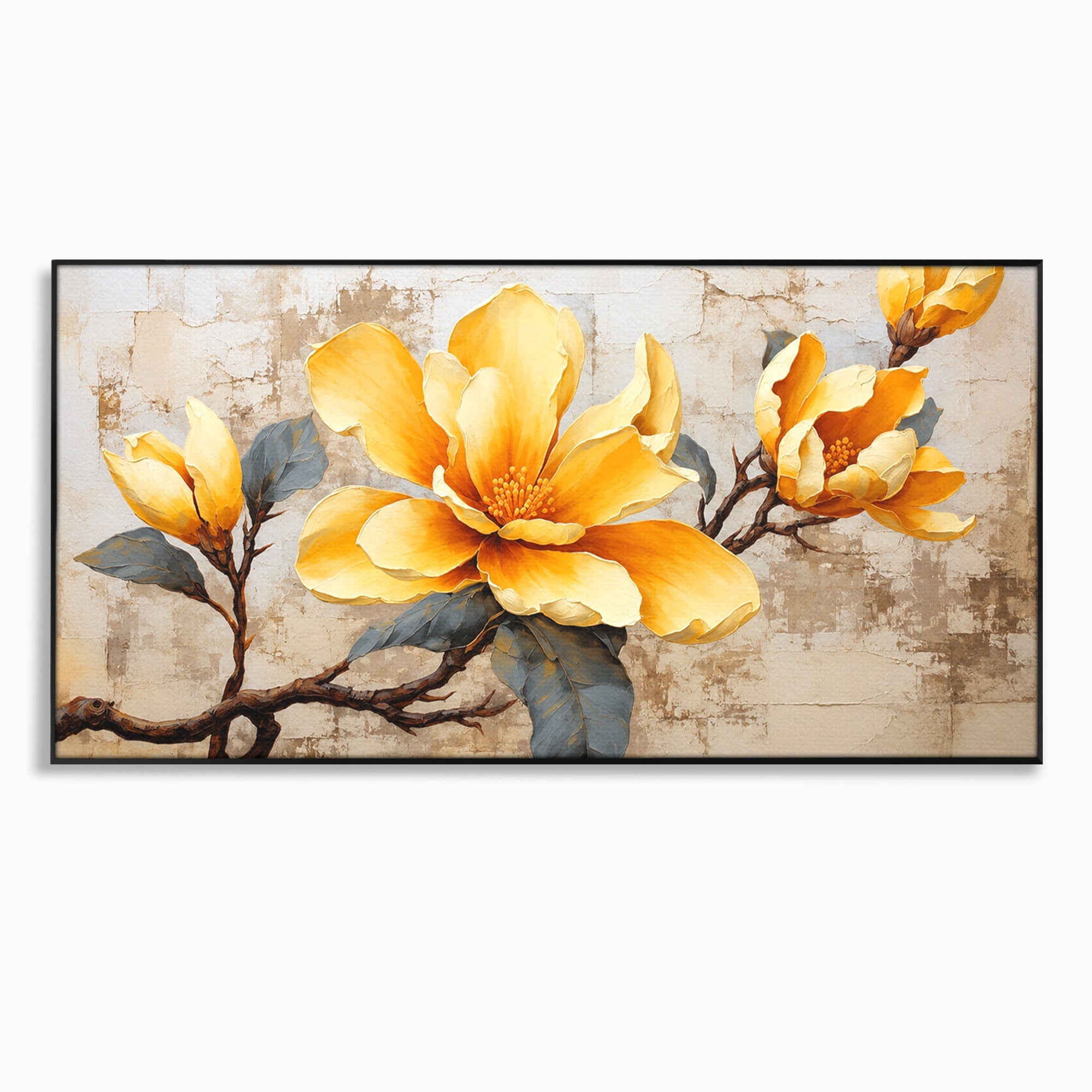 Tablou Canvas Premium LuxCanva® A1867, Floare De Magnolie, Magnolie, Floare, Natura, Dormitor, Living, Culori Vibrante