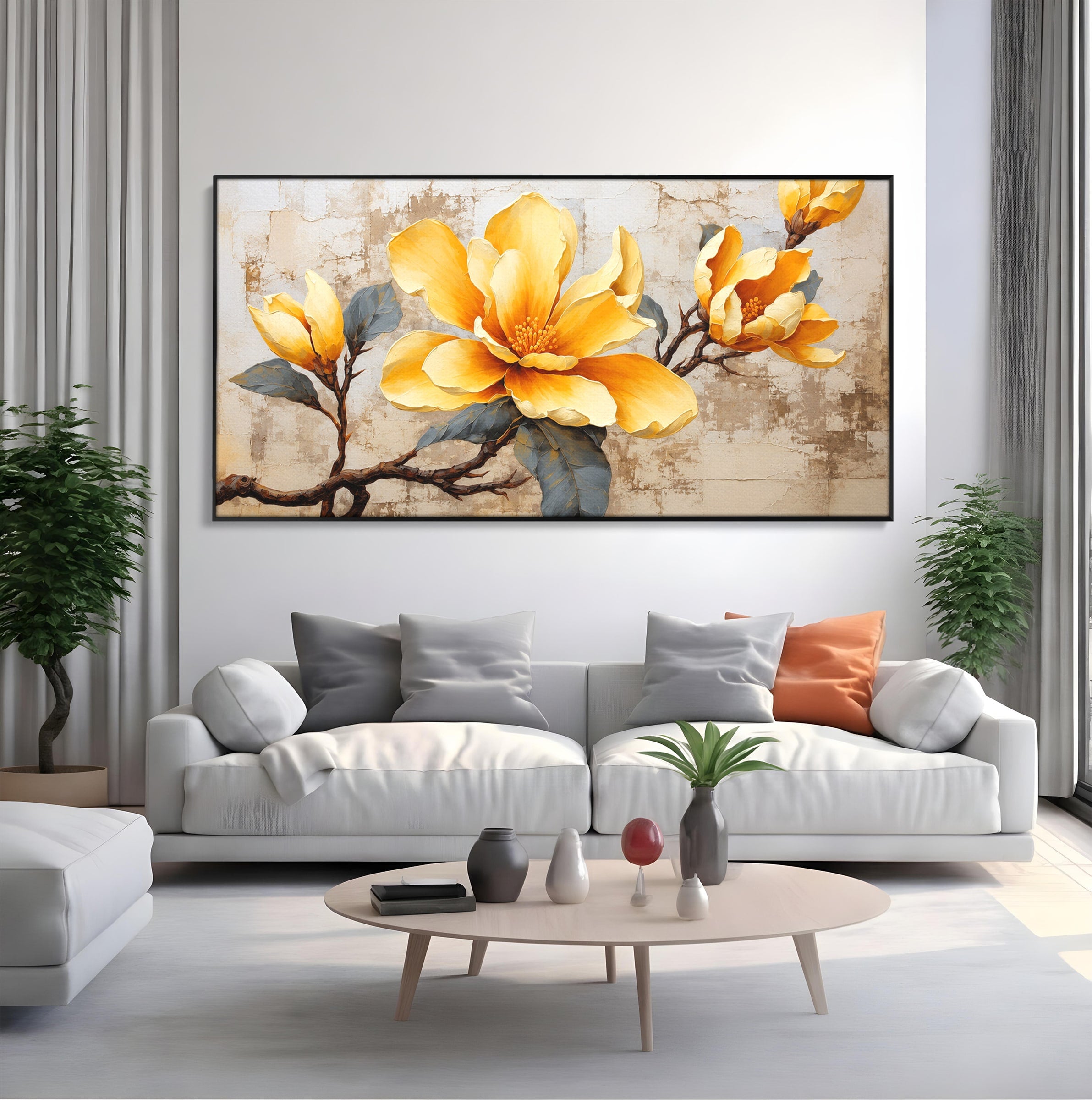 Tablou Canvas Premium LuxCanva® A1867, Floare De Magnolie, Magnolie, Floare, Natura, Dormitor, Living, Culori Vibrante
