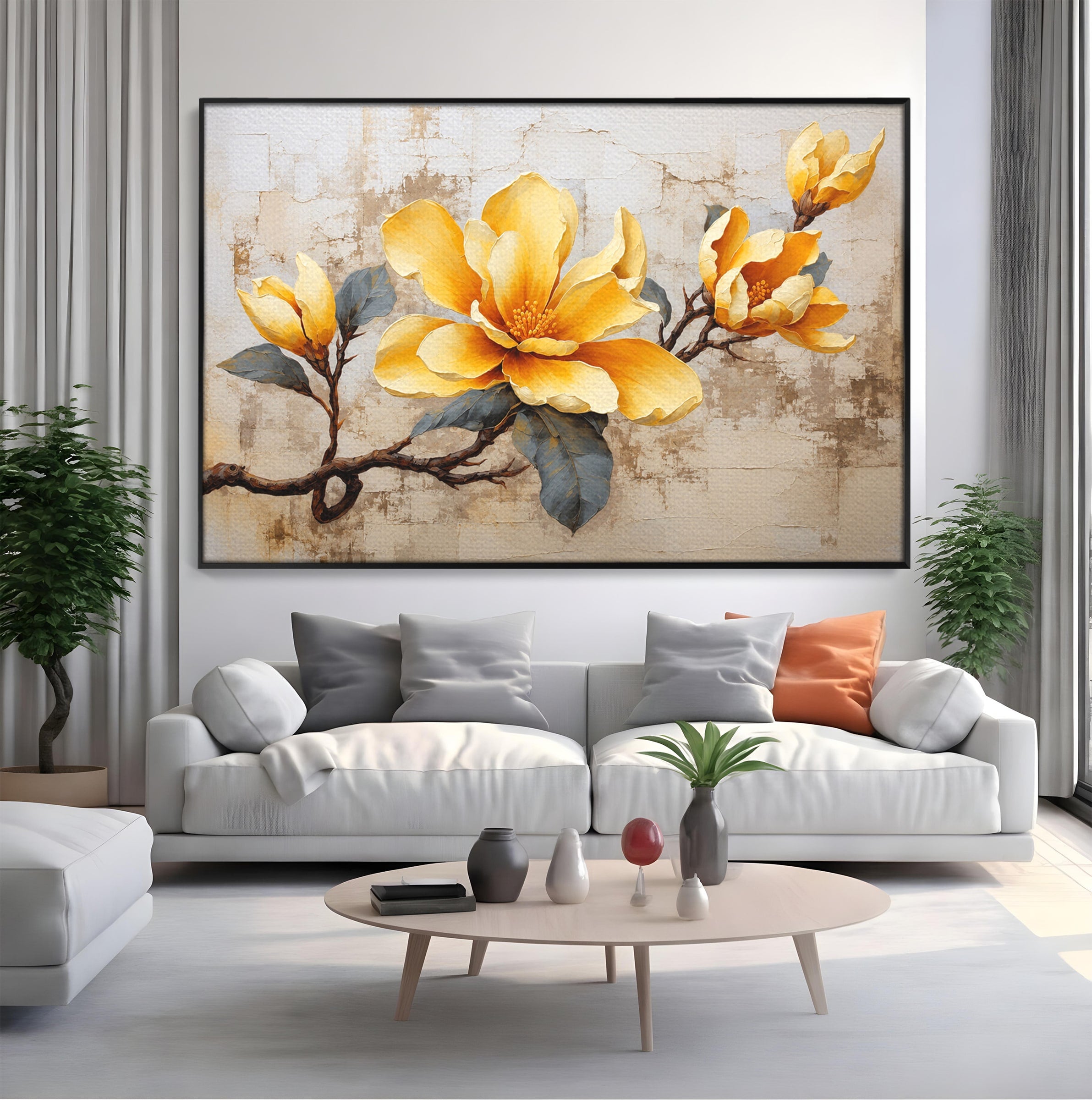 Tablou Canvas Premium LuxCanva® A1867, Floare De Magnolie, Magnolie, Floare, Natura, Dormitor, Living, Culori Vibrante