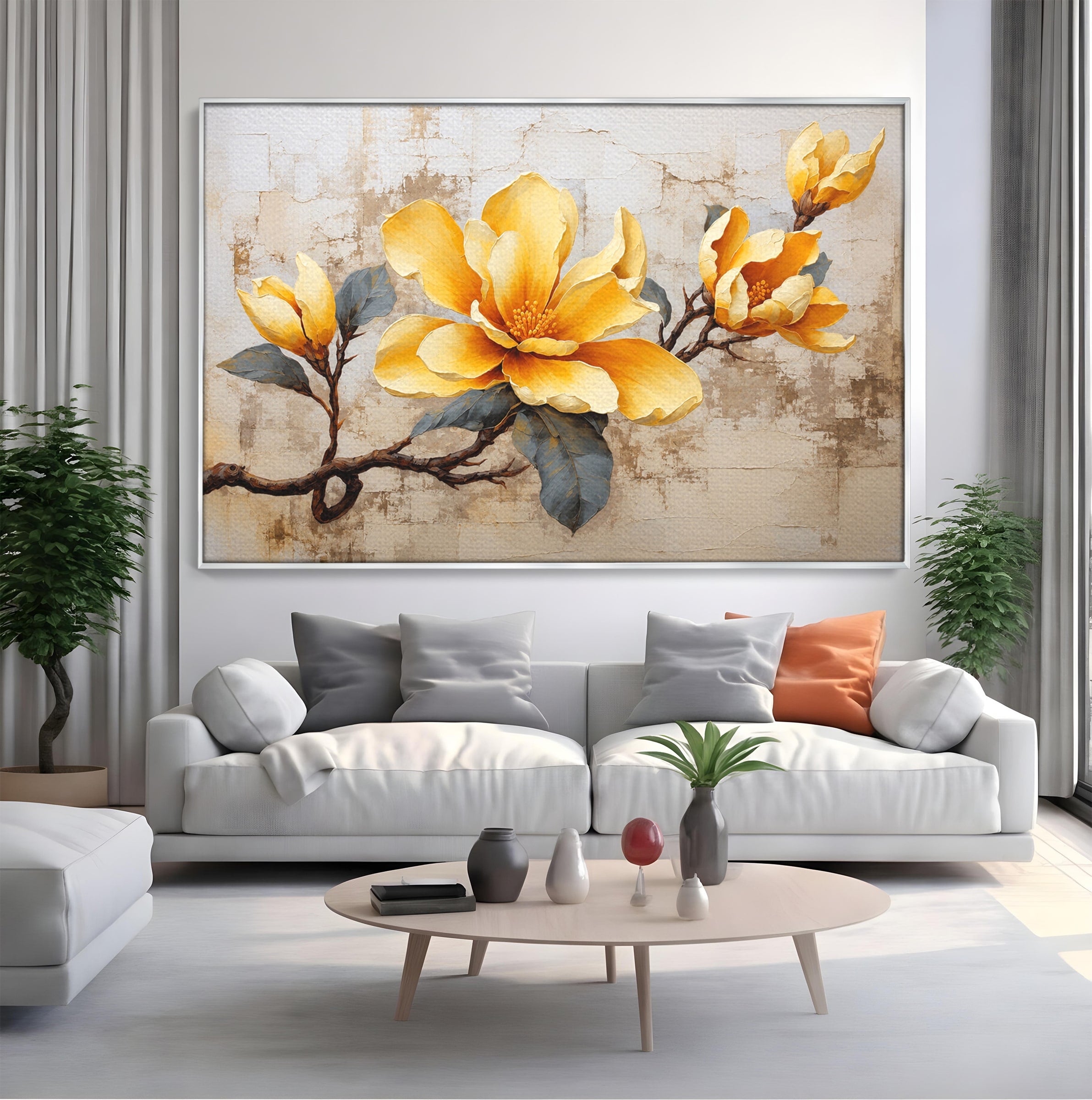 Tablou Canvas Premium LuxCanva® A1867, Floare De Magnolie, Magnolie, Floare, Natura, Dormitor, Living, Culori Vibrante