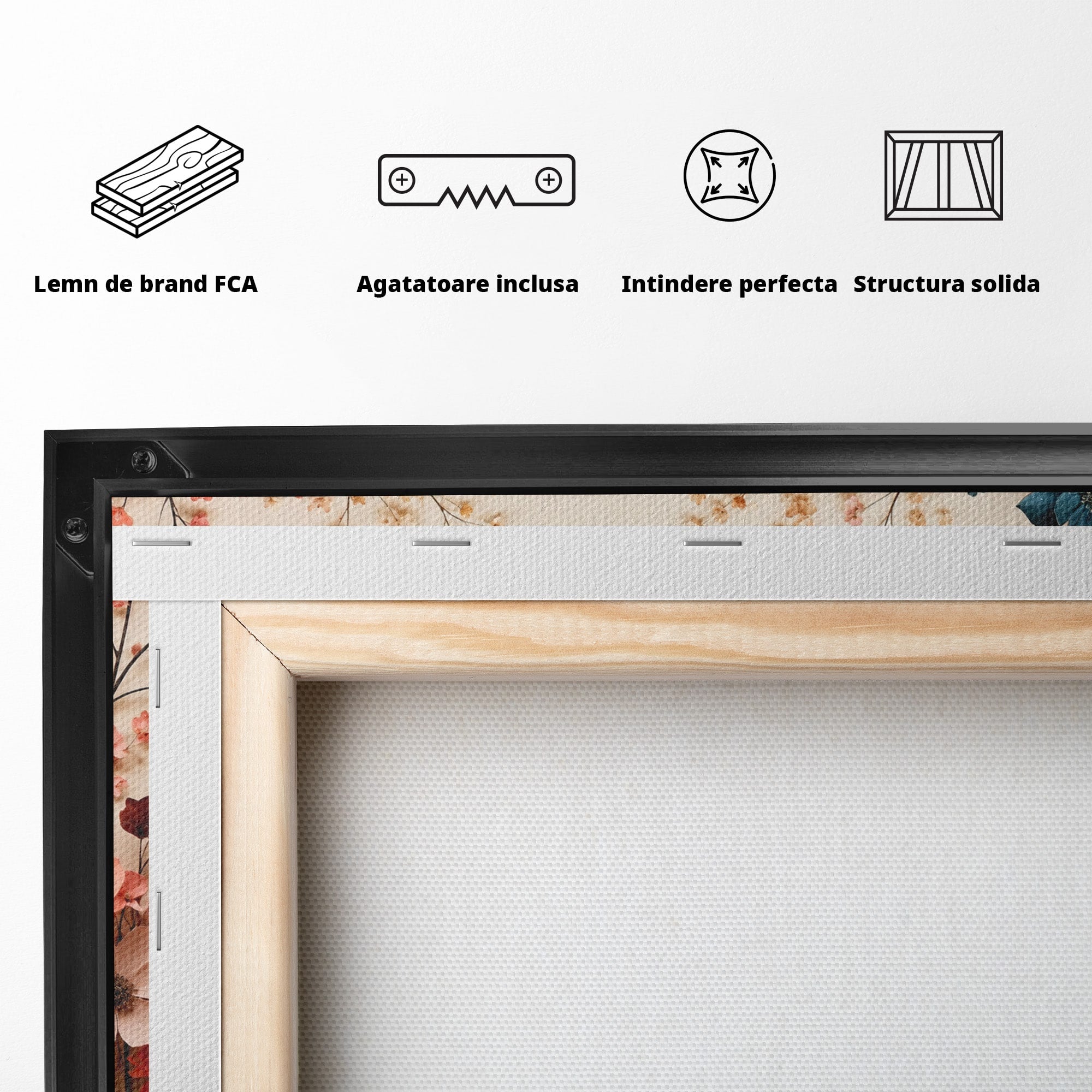Tablou Canvas Premium LuxCanva® A1869, Gradina Cu Flori De Hartie, Flori, Natura, Decor, Living, Dormitor, Culori Vibrante