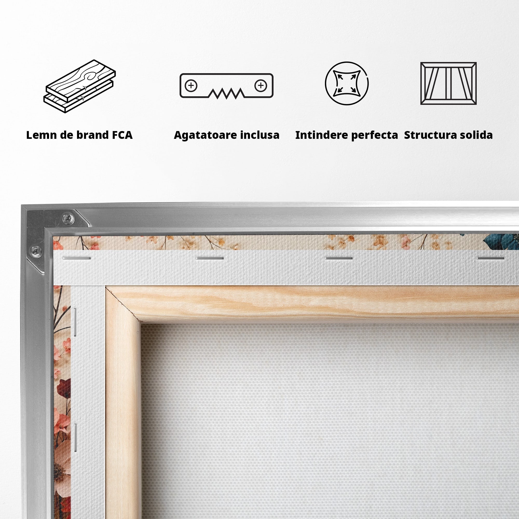Tablou Canvas Premium LuxCanva® A1869, Gradina Cu Flori De Hartie, Flori, Natura, Decor, Living, Dormitor, Culori Vibrante