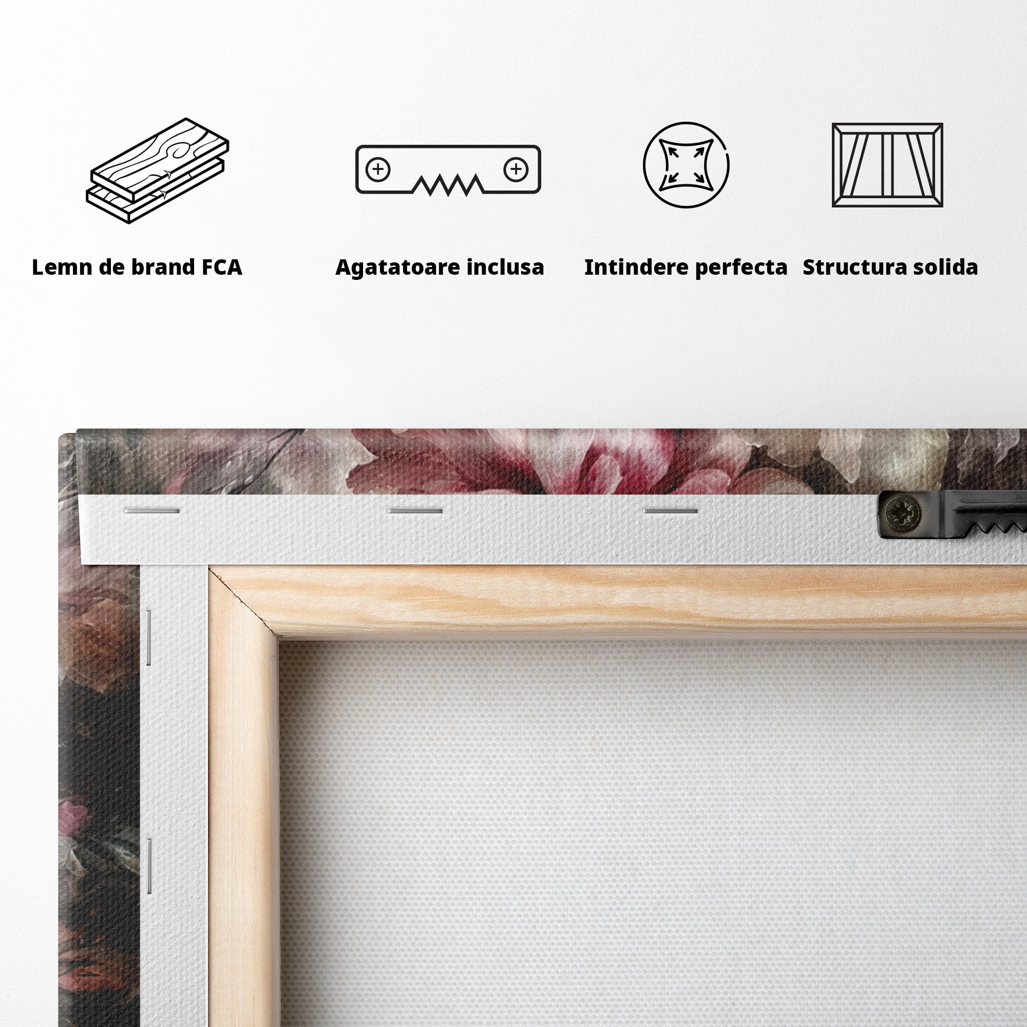 Tablou Canvas Premium LuxCanva® A1870, Poezia Florilor, Flori, Arta, Natura, Eleganta, Dormitor, Living, Culori Vibrante