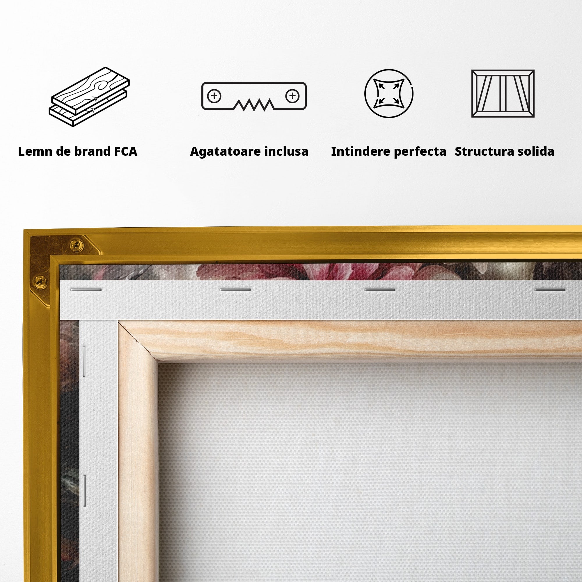 Tablou Canvas Premium LuxCanva® A1870, Poezia Florilor, Flori, Arta, Natura, Eleganta, Dormitor, Living, Culori Vibrante