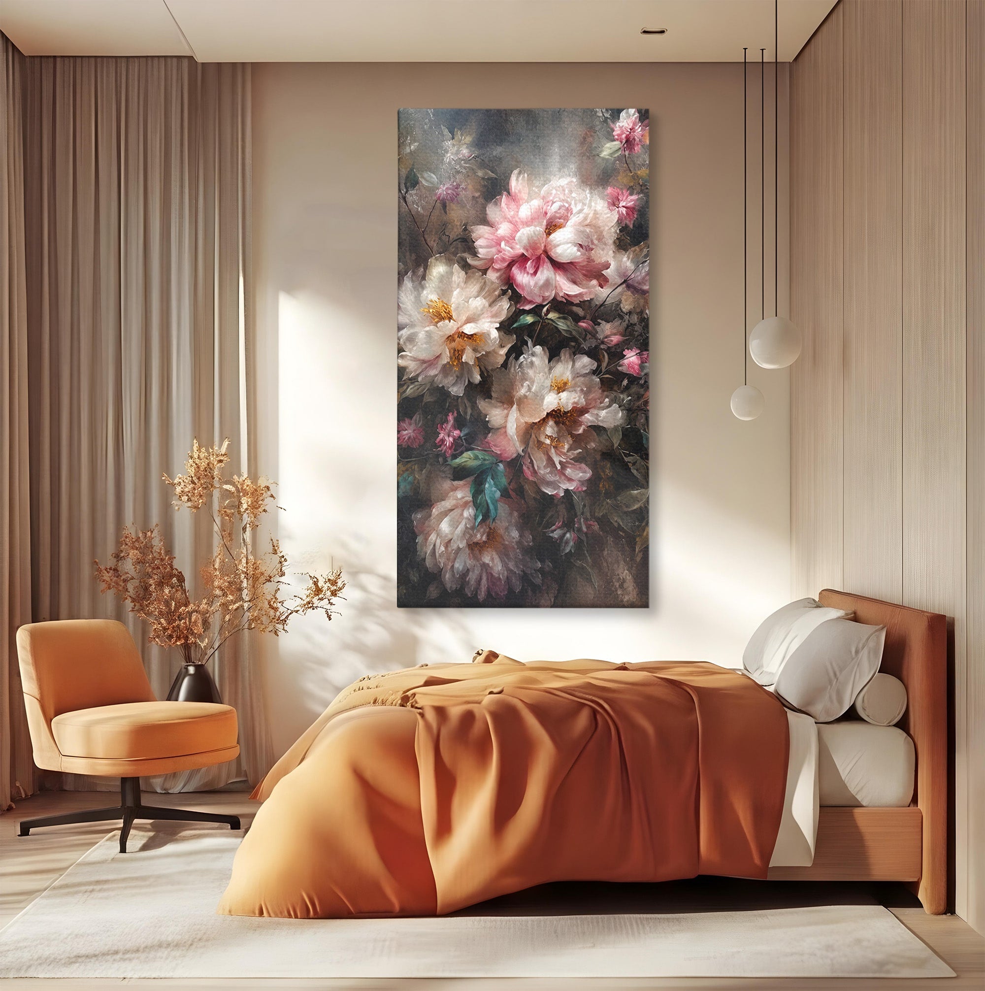 Tablou Canvas Premium LuxCanva® A1870, Poezia Florilor, Flori, Arta, Natura, Eleganta, Dormitor, Living, Culori Vibrante